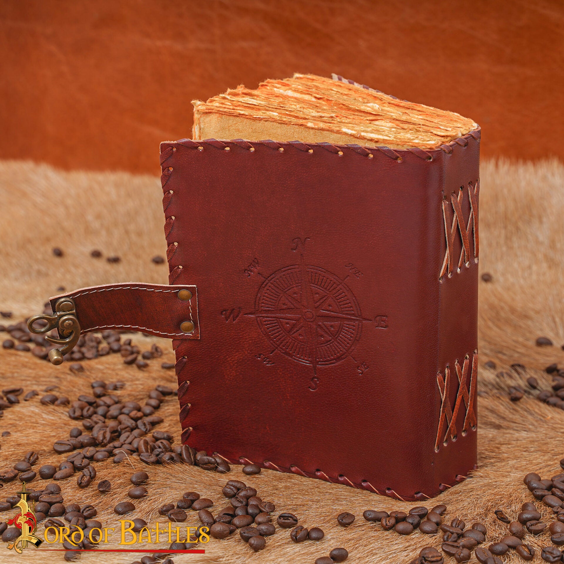 Diario Medieval de Notas de Piel Auténtica Hecho a Mano - Imagen 7