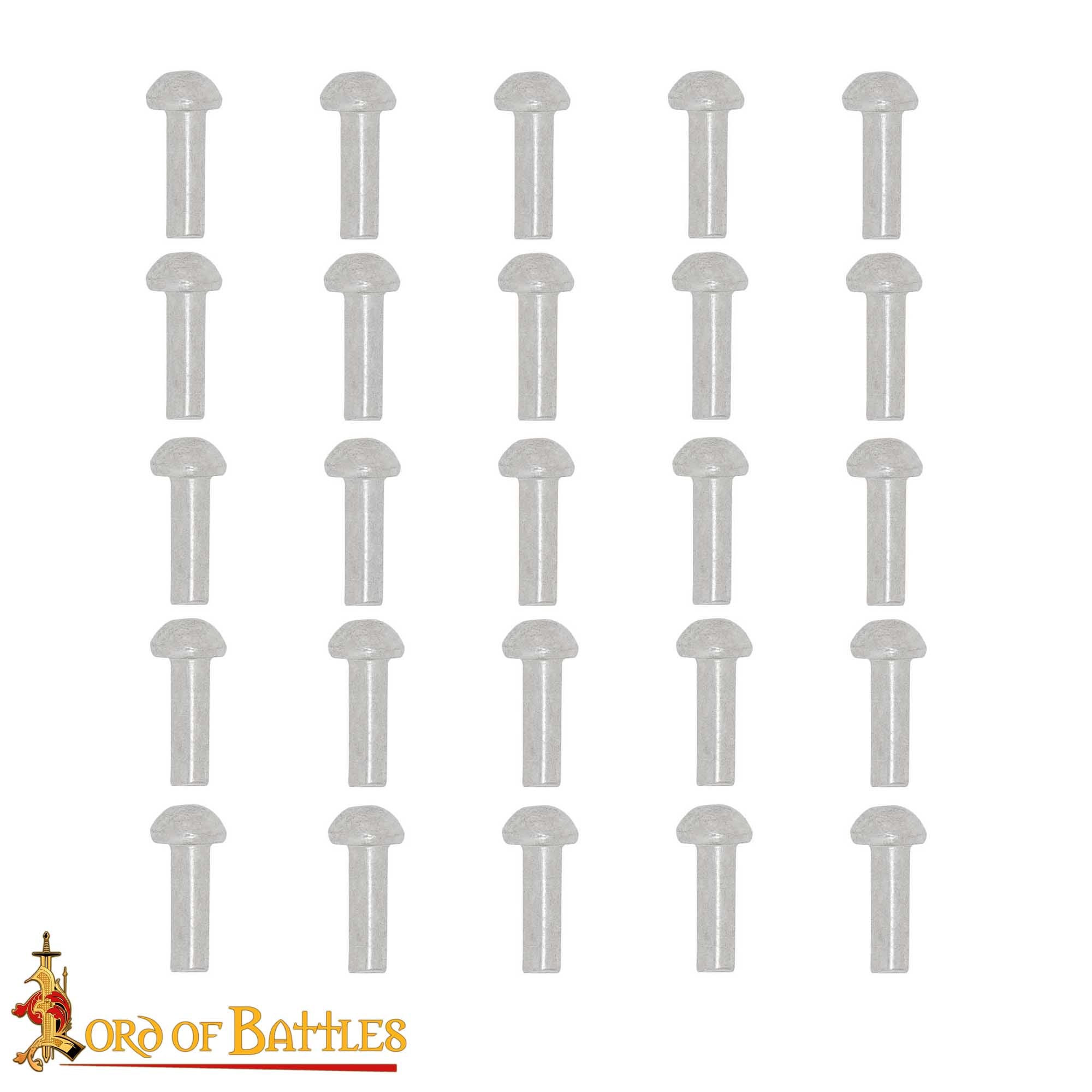 Remaches de Cabeza de Seta - Juego de 25 Remaches de Cúpula para Armaduras y Marroquinería - 16 Mm de Longitud Total - Imagen 13