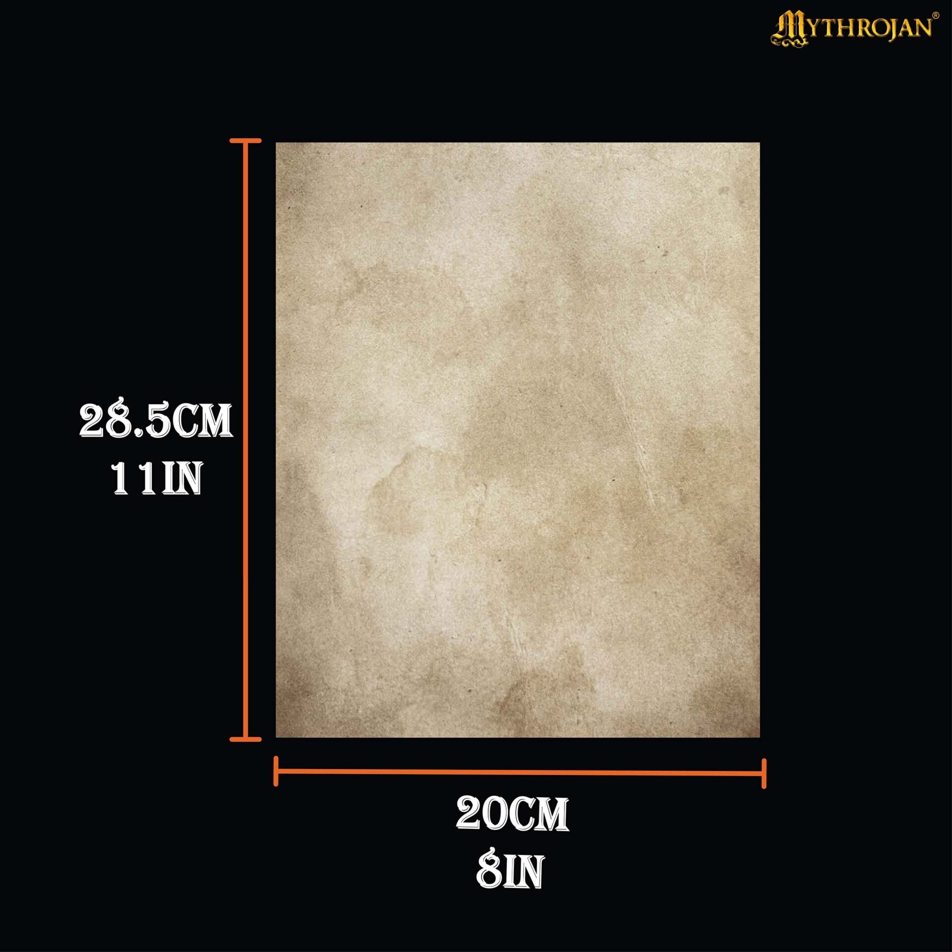 Hoja de Pergamino Medieval para Escribir de 8x11 Pulgadas - Aspecto Envejecido Natural | 1 Unidad - Imagen 3