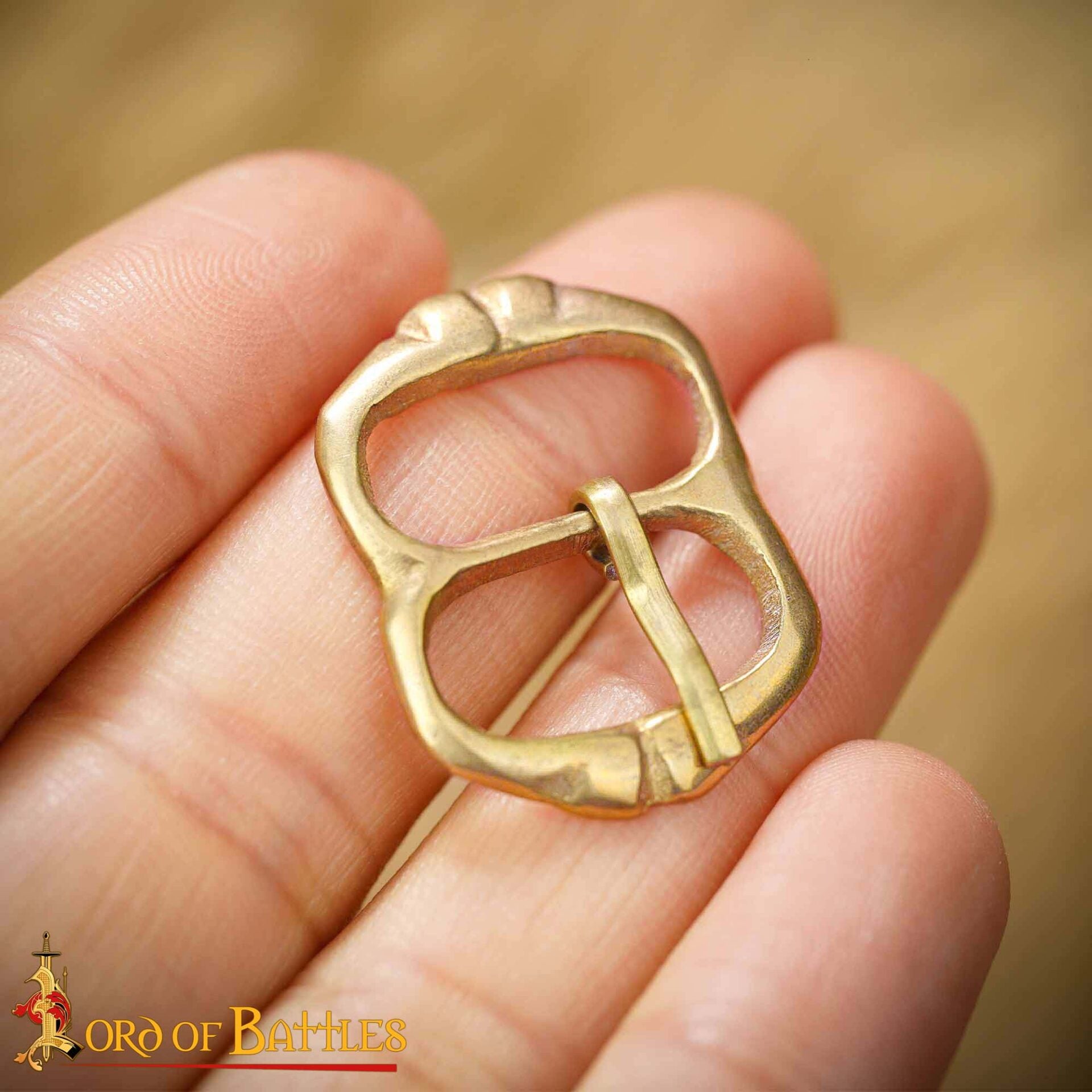 Juego de 5 Hebillas Medievales de Latón para Cinturón - Pequeños Cierres de Correa Decorativos para Ropa Histórica y Marroquinería - Imagen 6