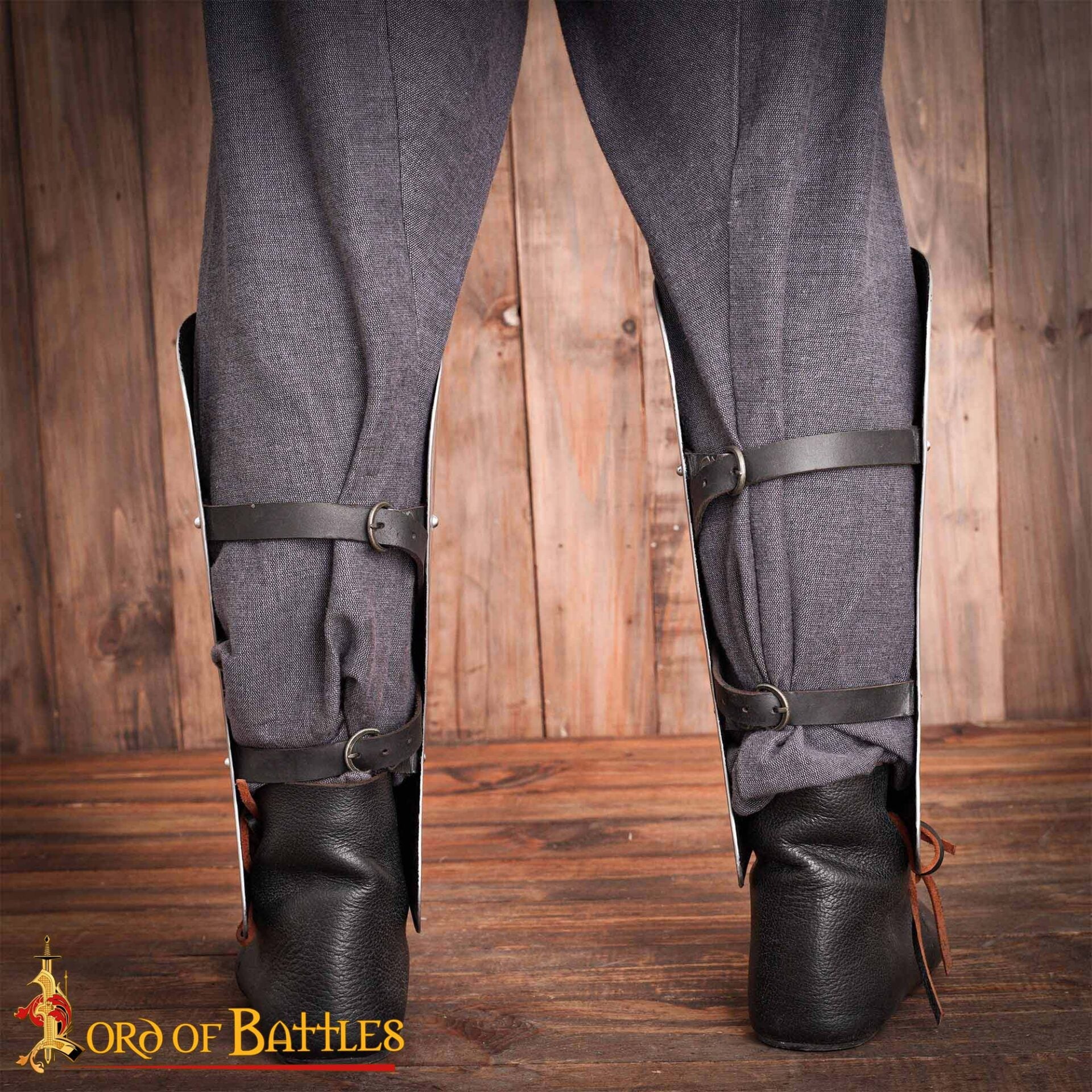 Grebas Medievales de Acero - Armadura de Pierna Simple para Larp y Disfraces - Imagen 5