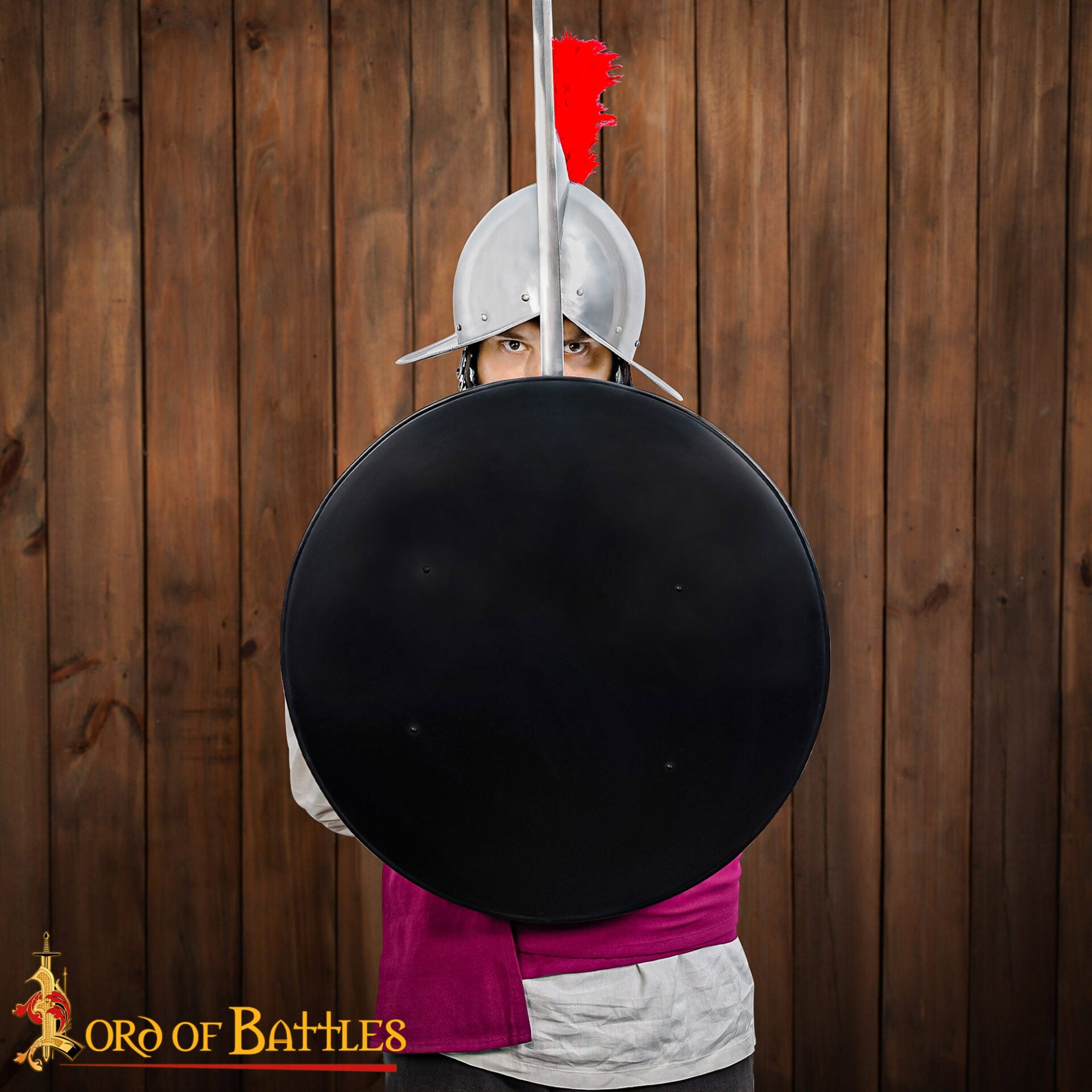 Escudo Redondo de Acero con Asa Central - 22" - Negro - Acero Calibre 18 - Imagen 5