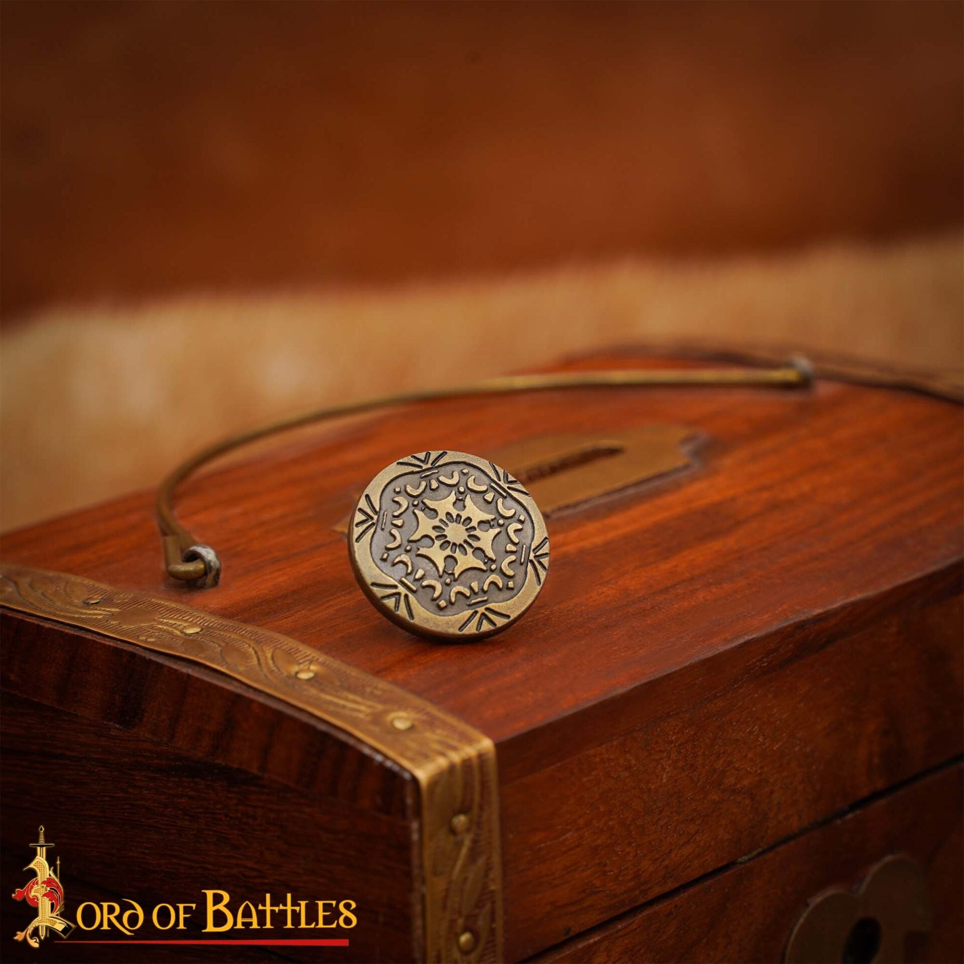 Botón Decorativo de Latón con Motivo Floral Medieval - Cierre Trasero de Remache - Imagen 6