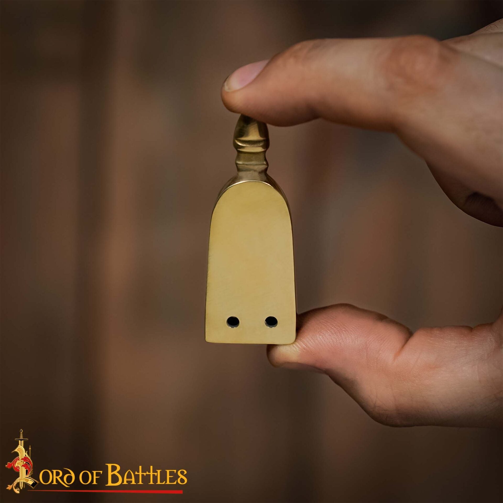 Chape Medieval de Latón para Cinturón - Terminal de Cinturón con Remaches para Cinturones de Cuero - Imagen 5