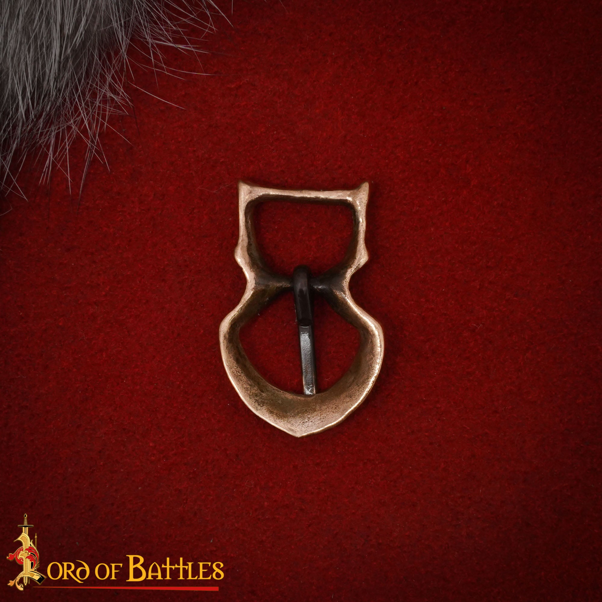 Hebilla de Cinturón Medieval de Bronce - Auténtico Ajuste de Cuero Estilo Vikingo y Normando - Imagen 5