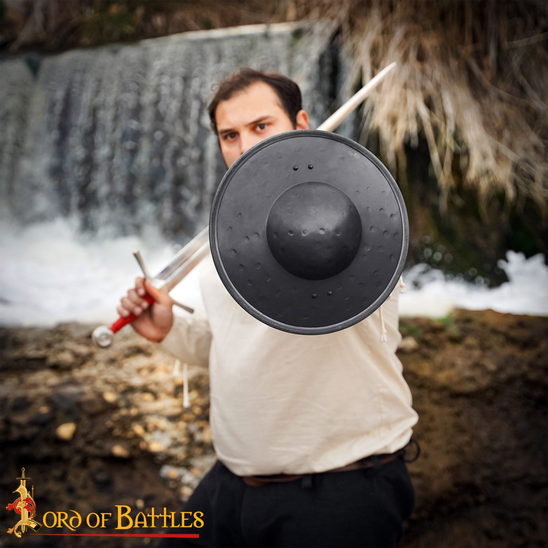 Escudo Medieval con Empuñadura de Madera | Larp & Display - Imagen 6