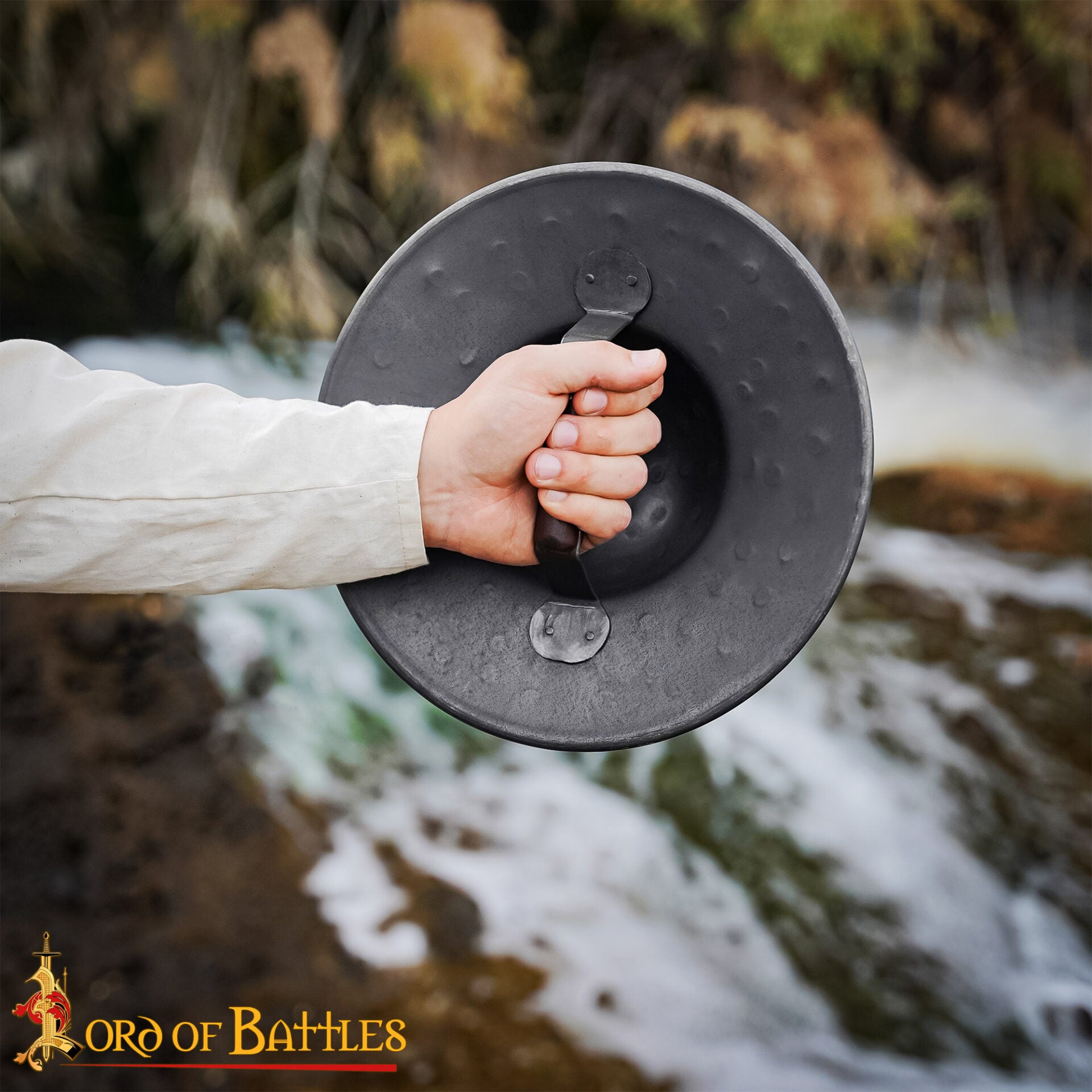 Escudo Medieval con Empuñadura de Madera | Larp & Display - Imagen 7