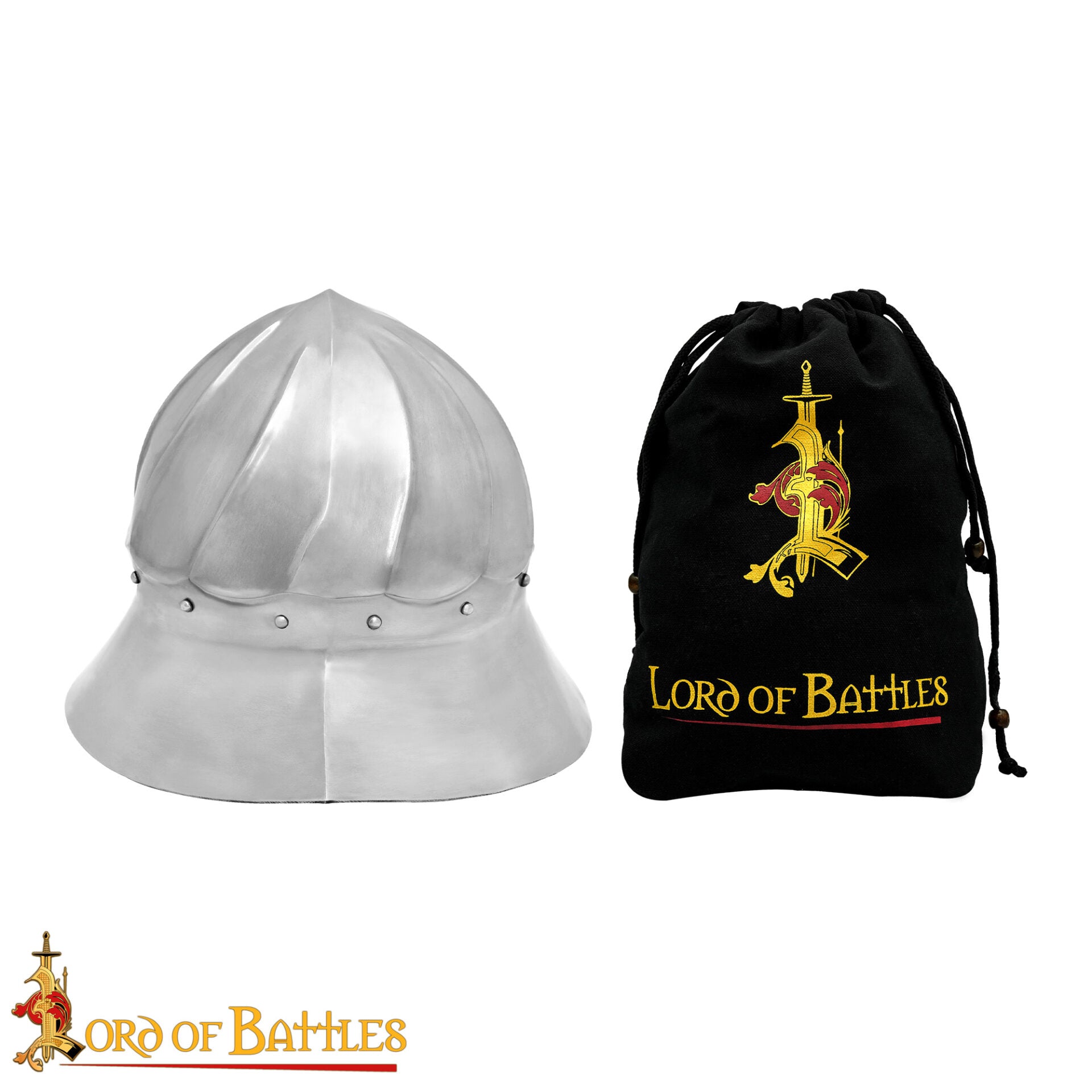 Casco Borgoñón del Siglo Xv - Casco de Infantería de Acero de Calibre 14 con Forro de Cuero - Imagen 4