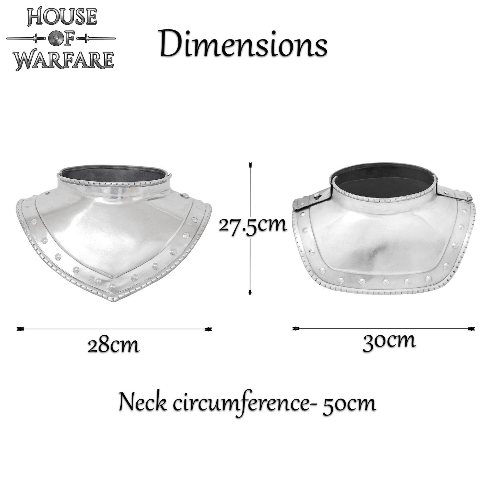 15o - 16o Siglo Acero Cuello Gorget Medieval Cuello Placa Armadura para Soldados - Imagen 3