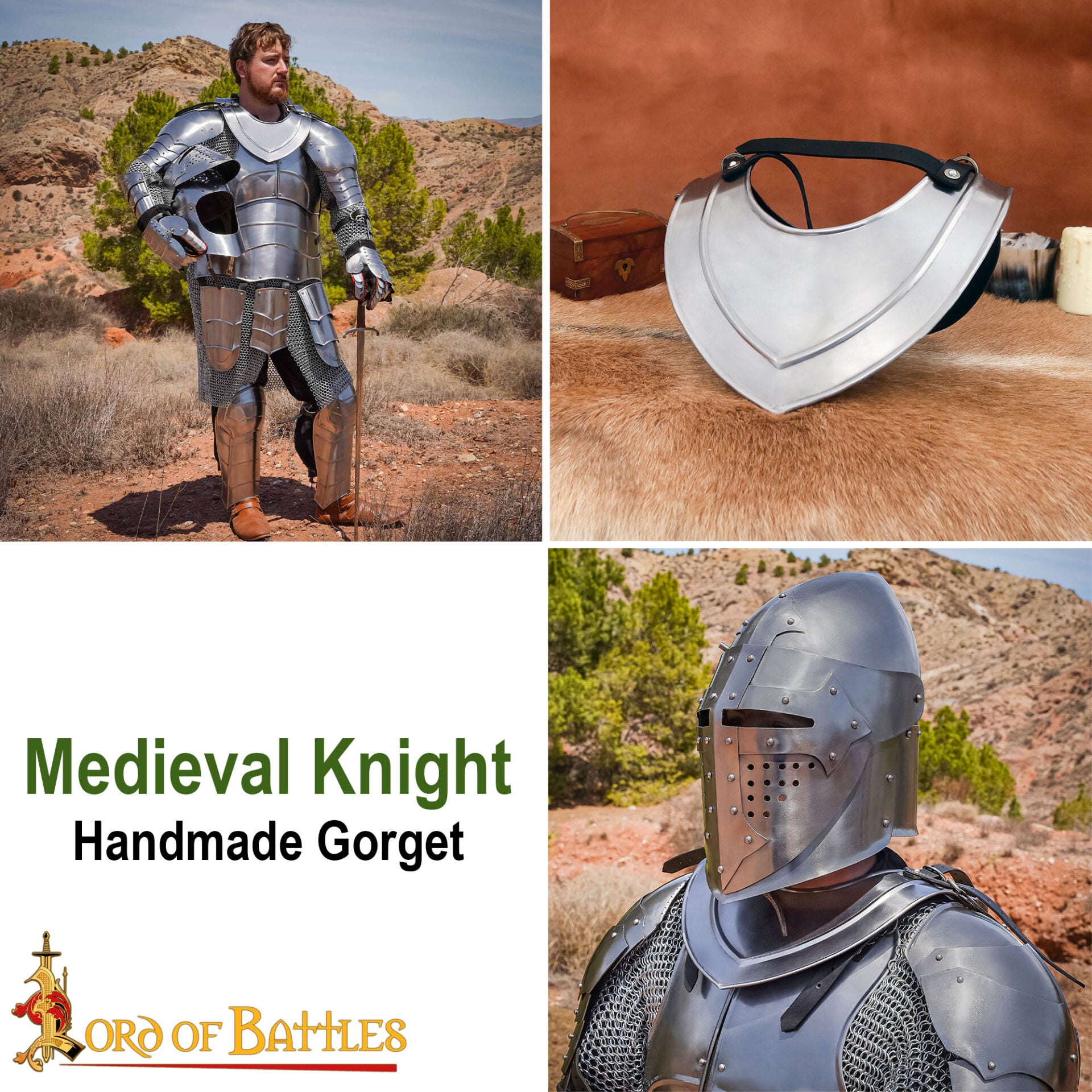 Gorget Medieval Simple Calibre 18 - Imagen 8