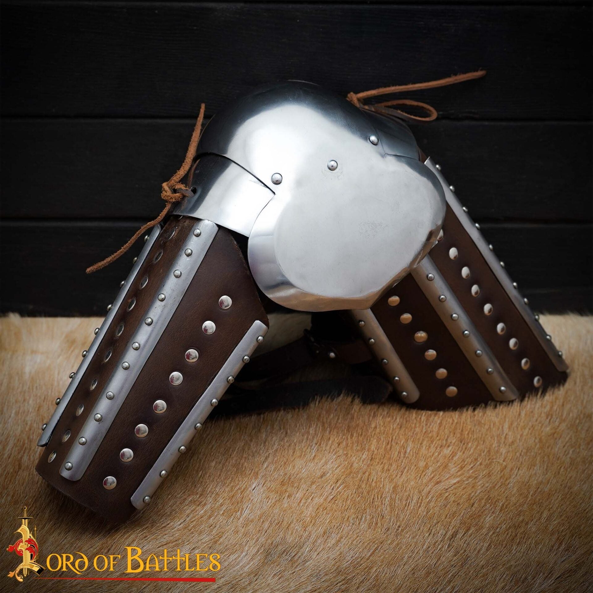 Armadura Medieval Entablillada - Acero Pulido Calibre 16 y Cuero - Ajuste Universal - Imagen 7