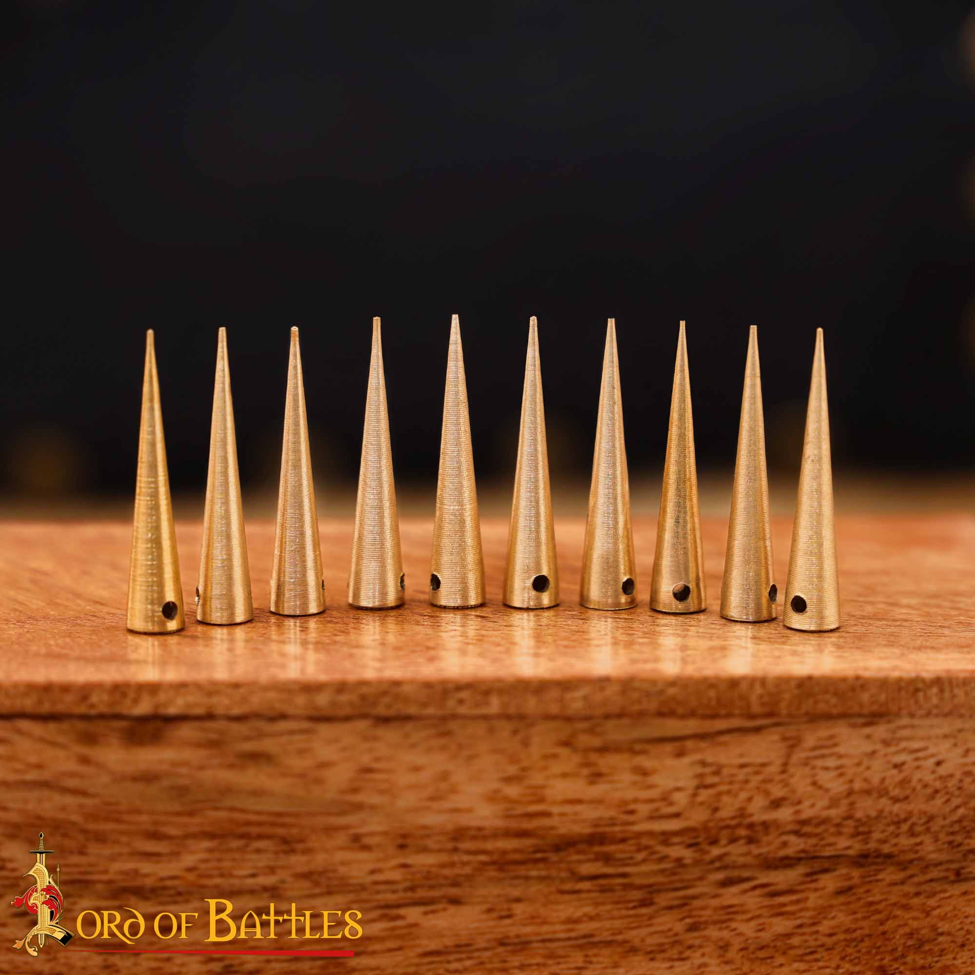 Aiglets Medievales de Latón - Juego de 10 Puntas de Cordón Resistentes (2,6 Cm) - Imagen 1