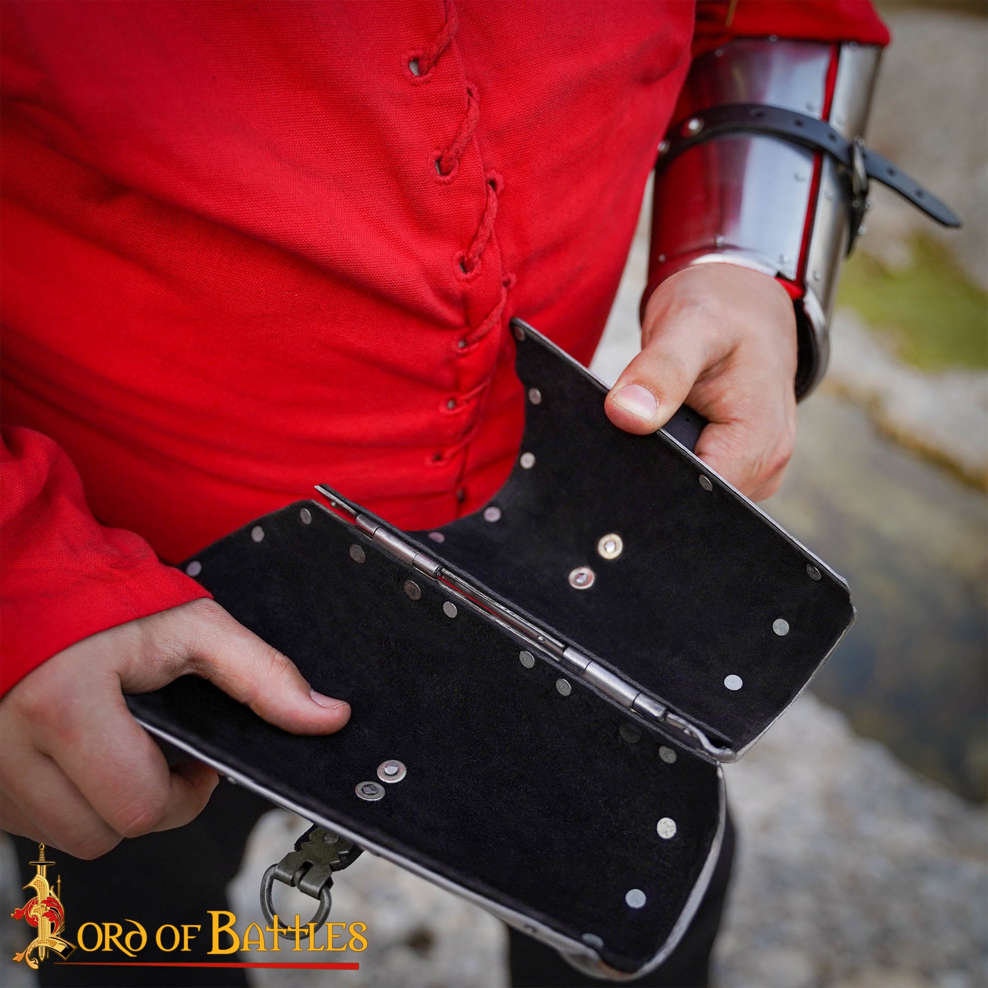 Brazales de Guerrero de los Siglos Xiv-xv - Armadura de Antebrazo de Acero con Forro de Ante - Imagen 7