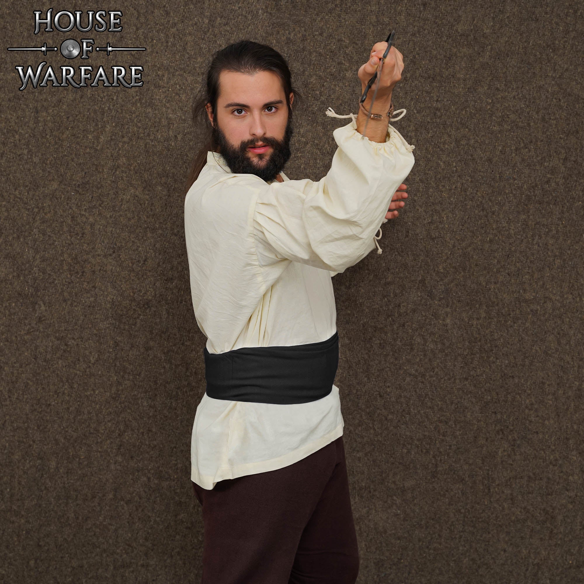 Fajín Pirata de Algodón Negro - 12 Pies- Accesorio Cinturón para Disfraces Históricos - Imagen 6