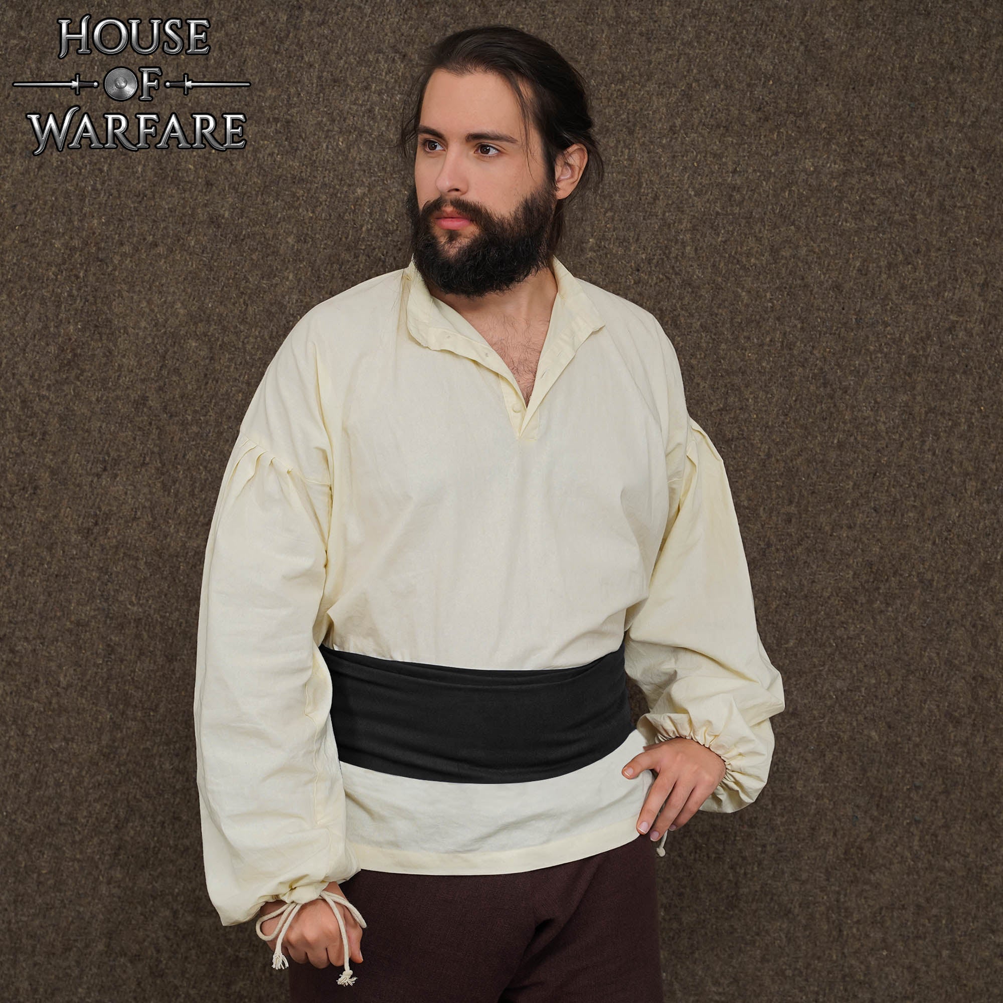 Fajín Pirata de Algodón Negro - 12 Pies- Accesorio Cinturón para Disfraces Históricos - Imagen 1