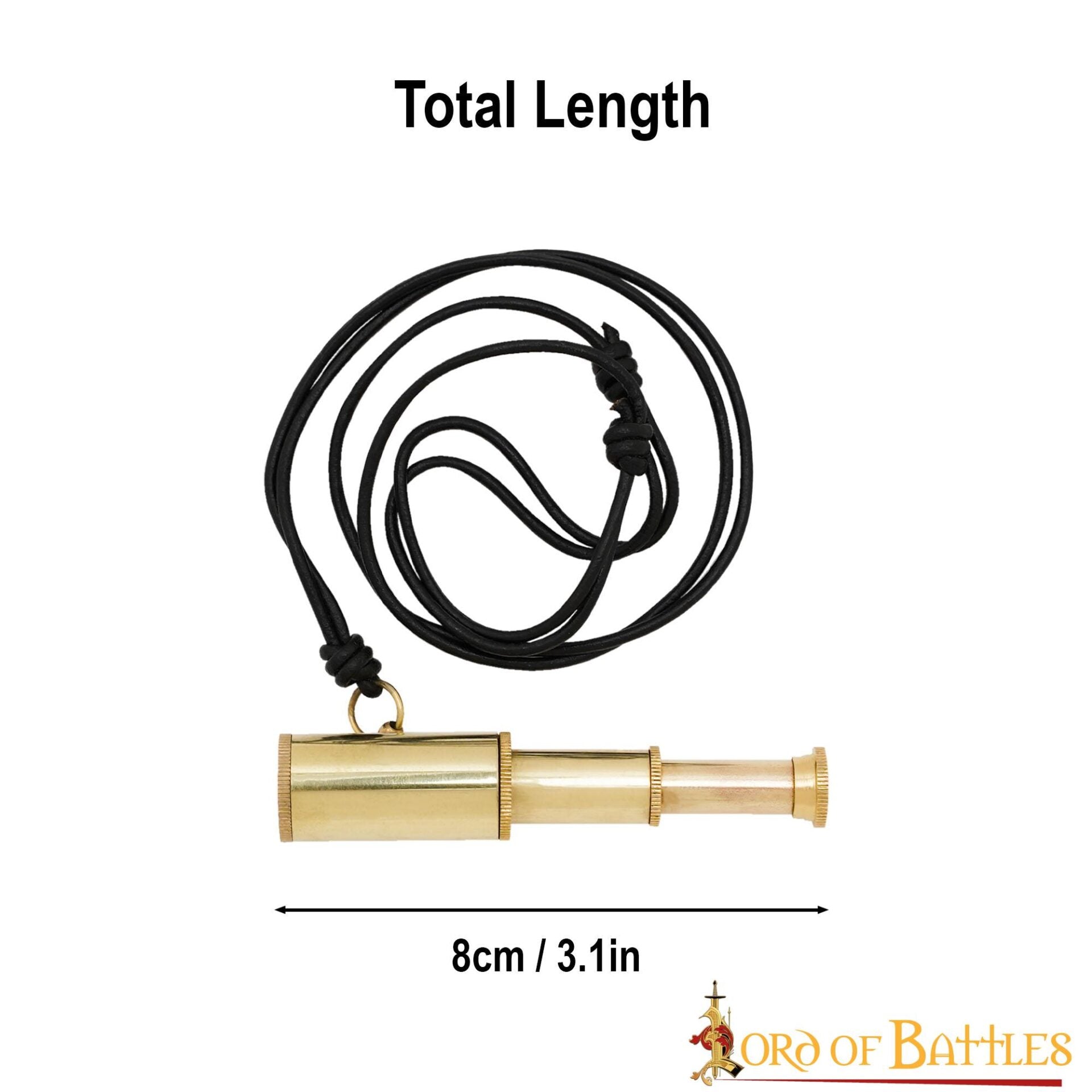 Colgante Pirata Telescopio de Latón - Mini Collar Catalejo para Disfraces Históricos Náuticos - Imagen 11