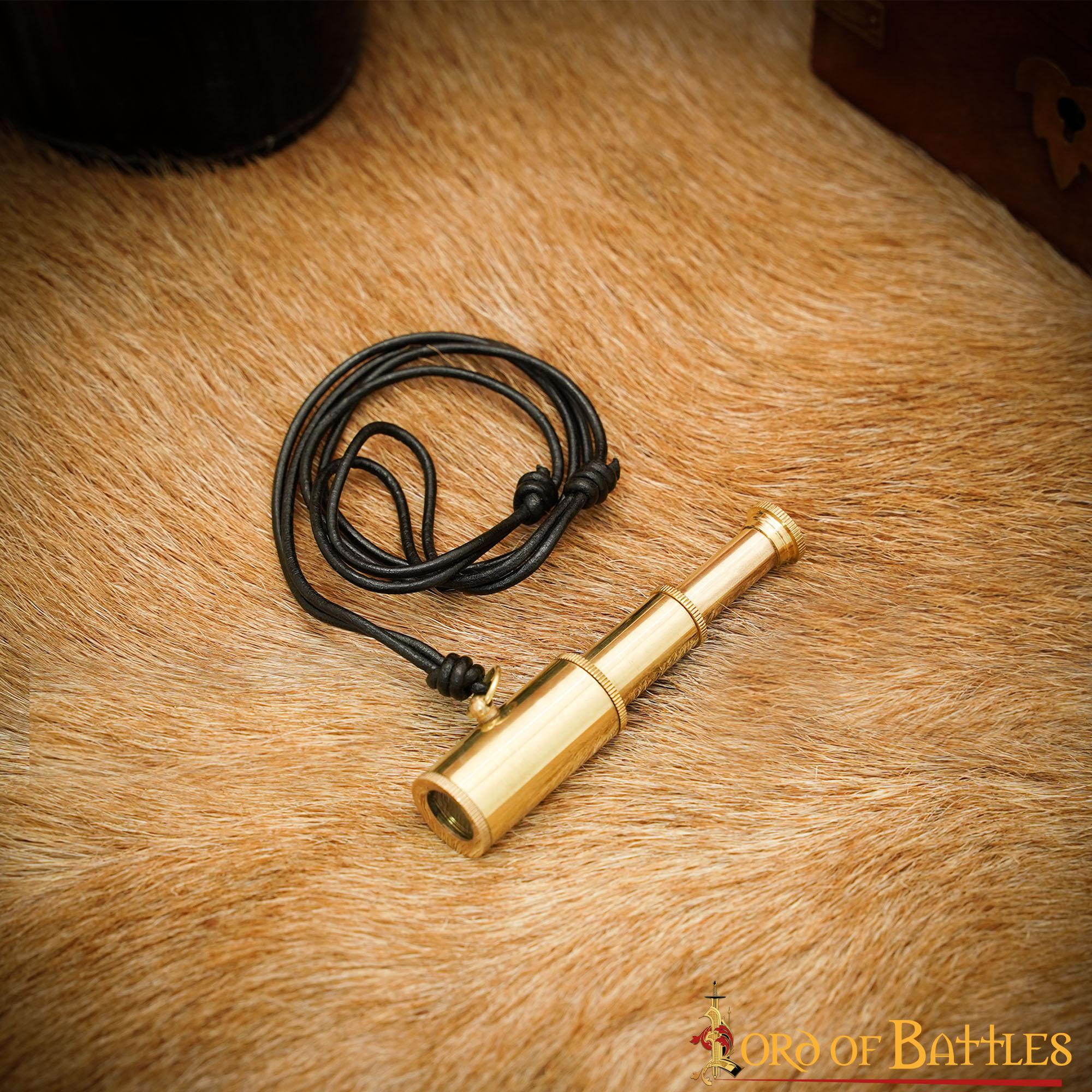 Colgante Pirata Telescopio de Latón - Mini Collar Catalejo para Disfraces Históricos Náuticos - Imagen 15