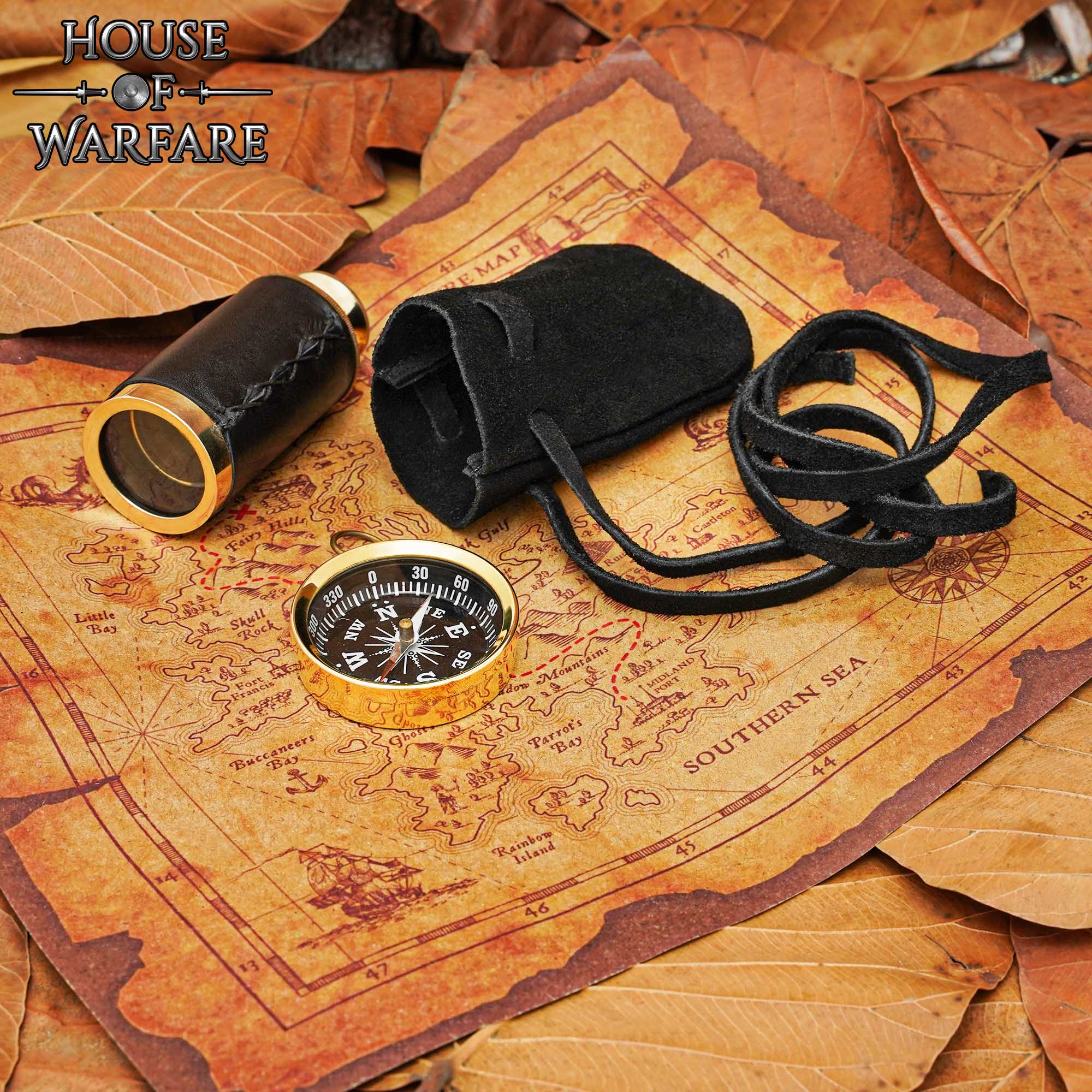 Juego de Búsqueda del Tesoro Brújula Telescopio Mapa Ideal para Larp Cosplay - Imagen 2