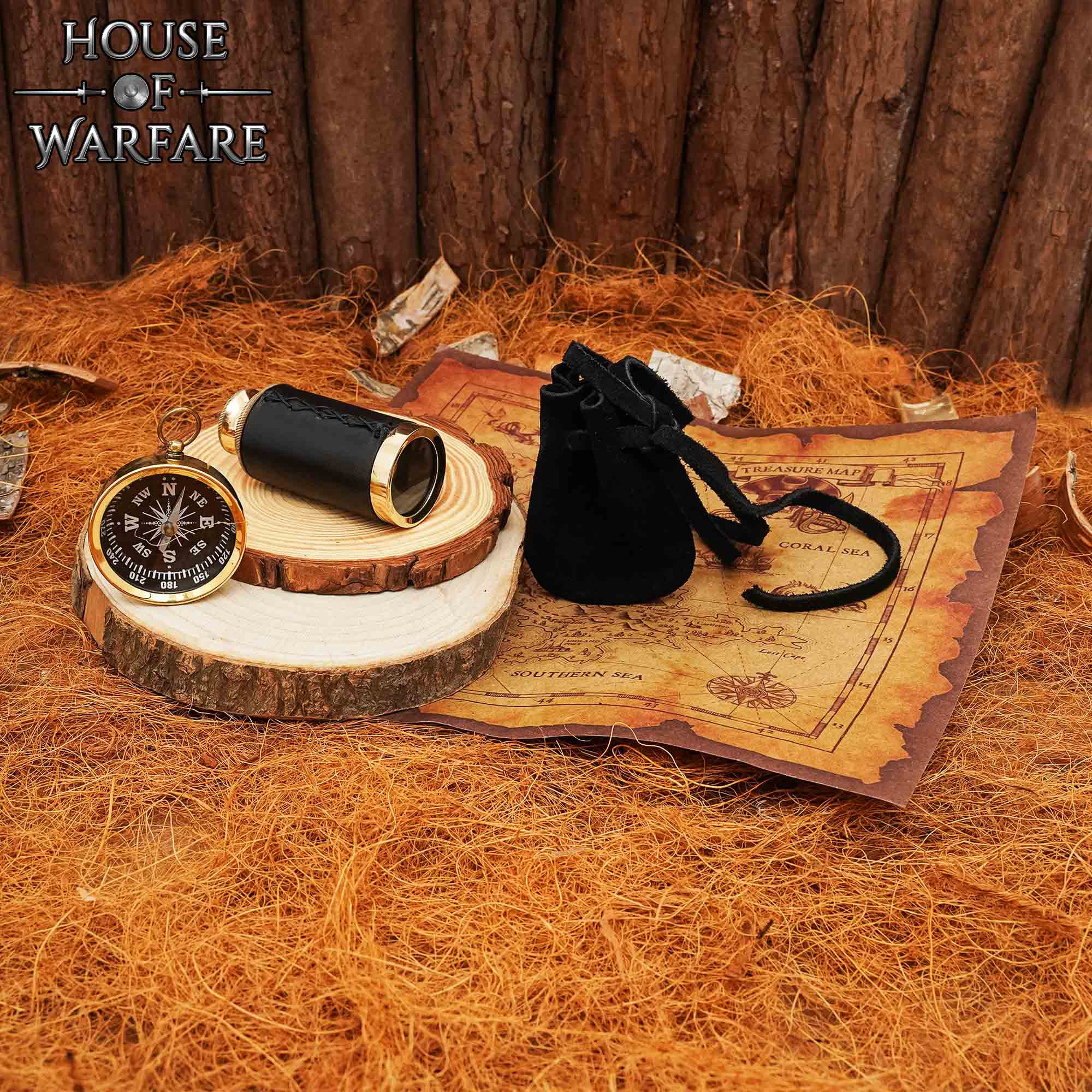 Juego de Búsqueda del Tesoro Brújula Telescopio Mapa Ideal para Larp Cosplay - Imagen 7