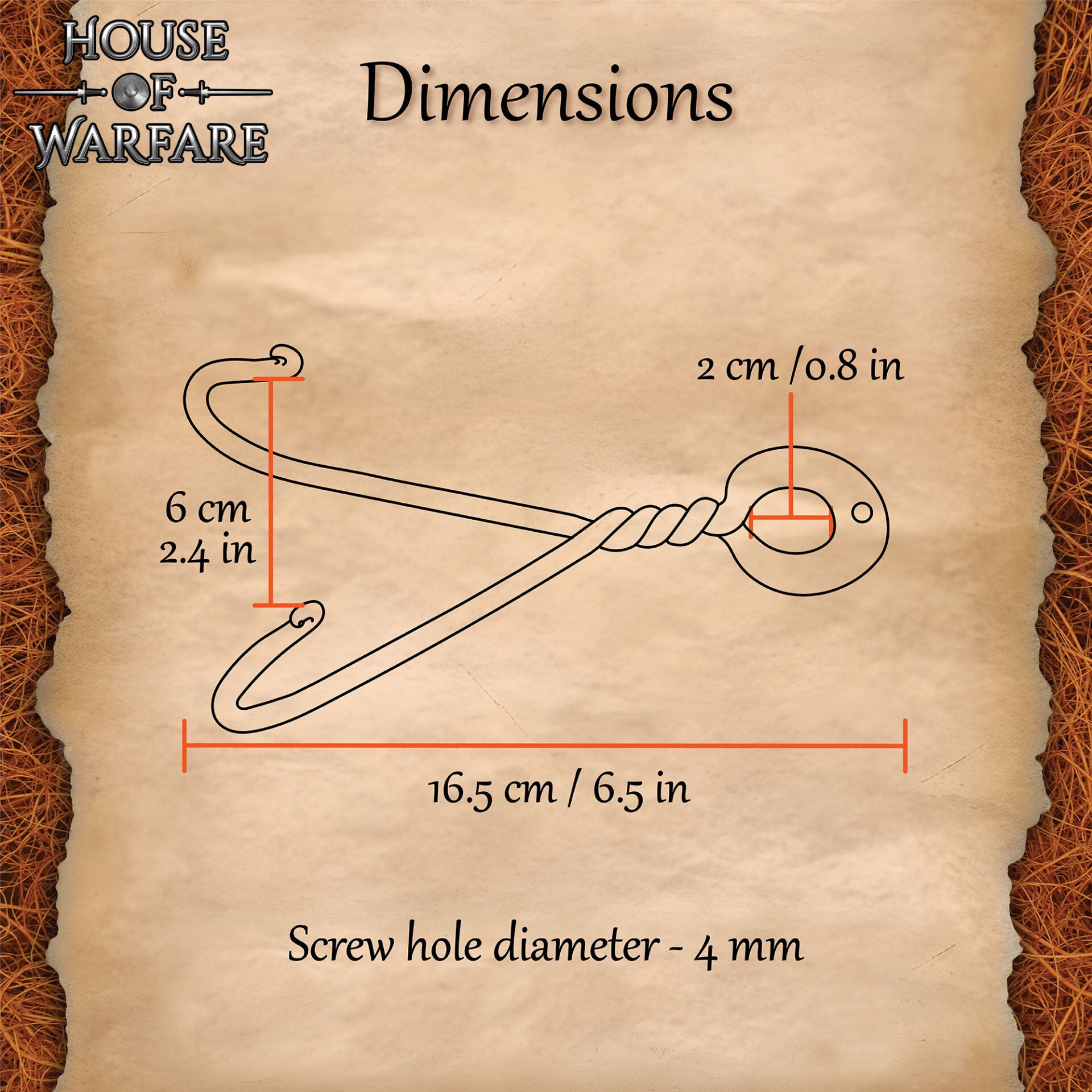 Soporte de Pared para Espada de Hierro Negro Forjado a Mano - Colgador de Exhibición de Doble Gancho - Imagen 16