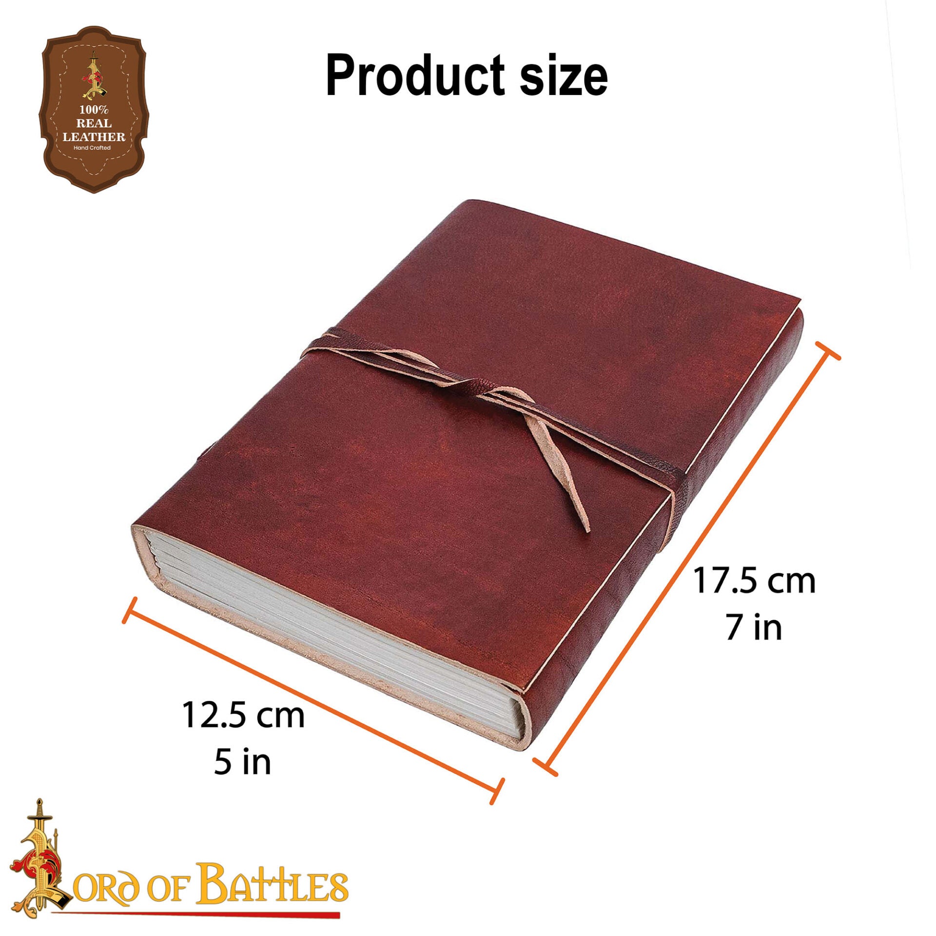 Medieval Leather Wrap Journal - Cuaderno Artesanal con Cierre de Corbata - Imagen 3