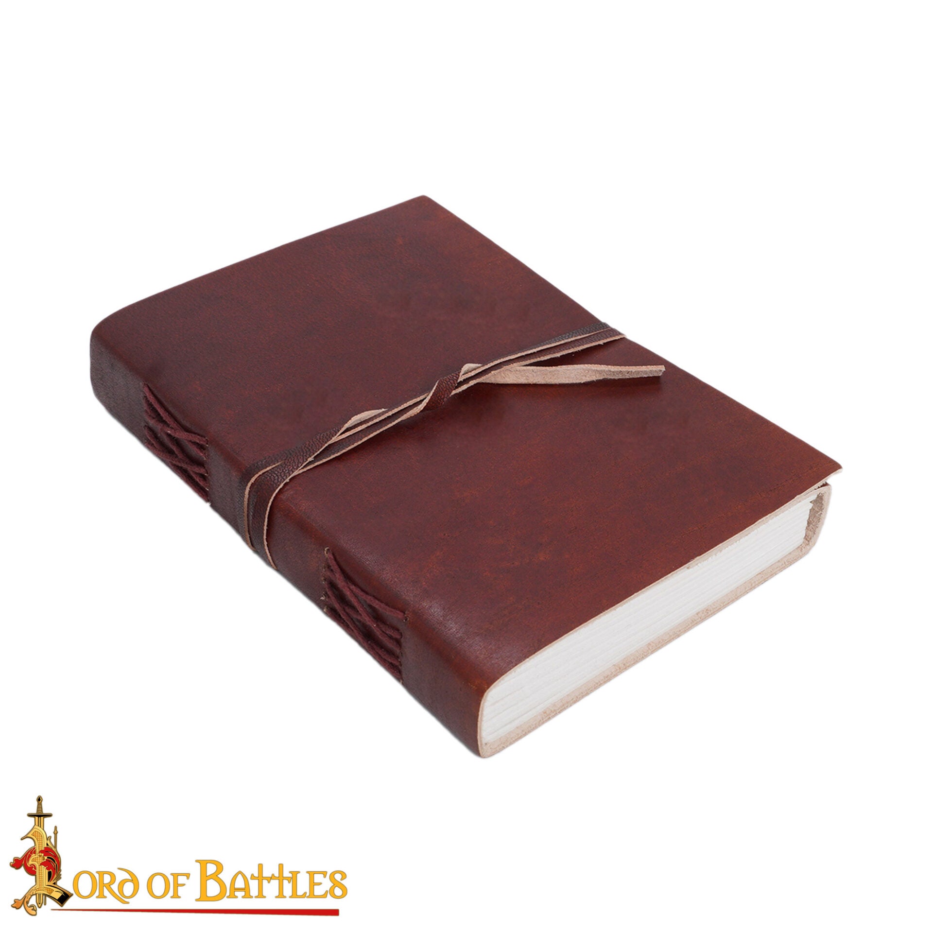 Medieval Leather Wrap Journal - Cuaderno Artesanal con Cierre de Corbata - Imagen 4