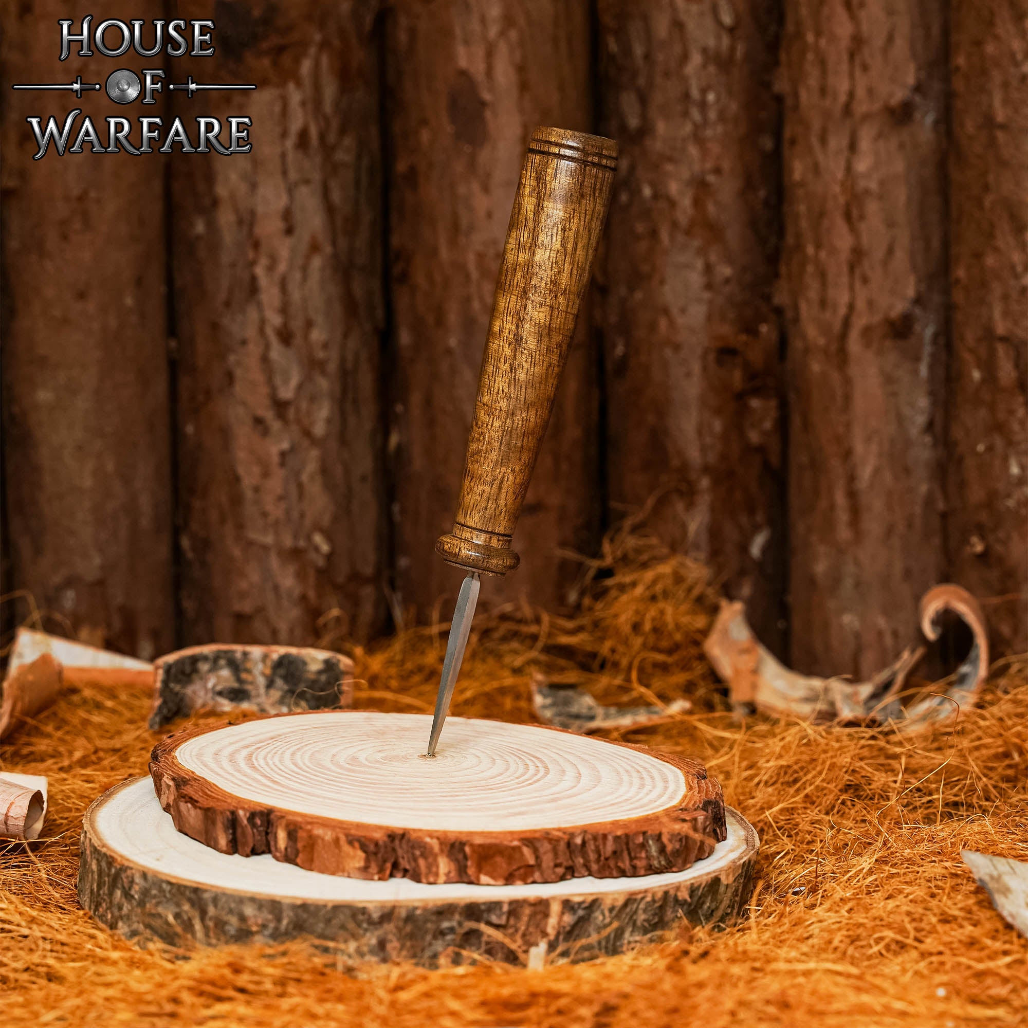 Lezna de Cuero - Mango de Madera Pulida - Herramienta de Costura Tradicional - Imagen 5