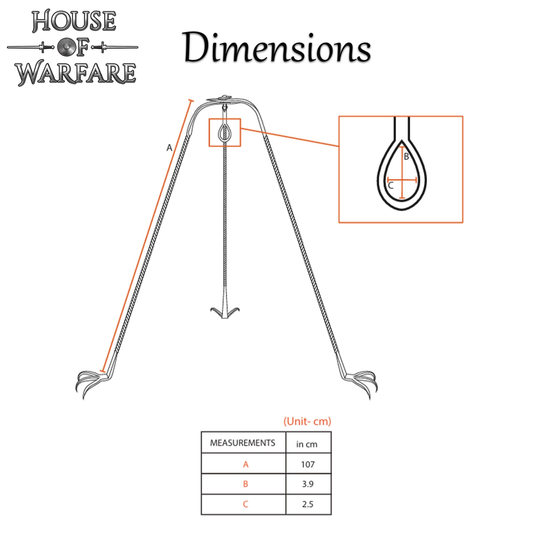 Trípode de Cocina de Hierro Medieval Forjado a Mano - Acabado en Negro Soporte de Hoguera para Cocinar Al Aire Libre - Imagen 3