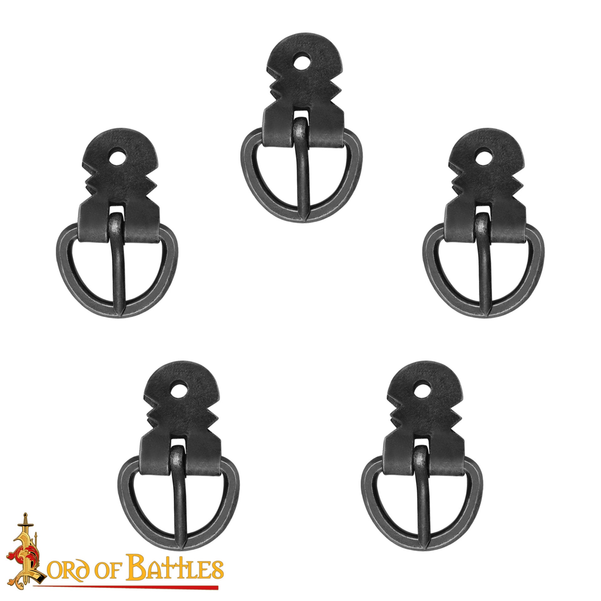 Juego de Hebillas para Armadura de Placas Medieval - Hierro Ennegrecido Forjado a Mano (juego de 5) - Imagen 30