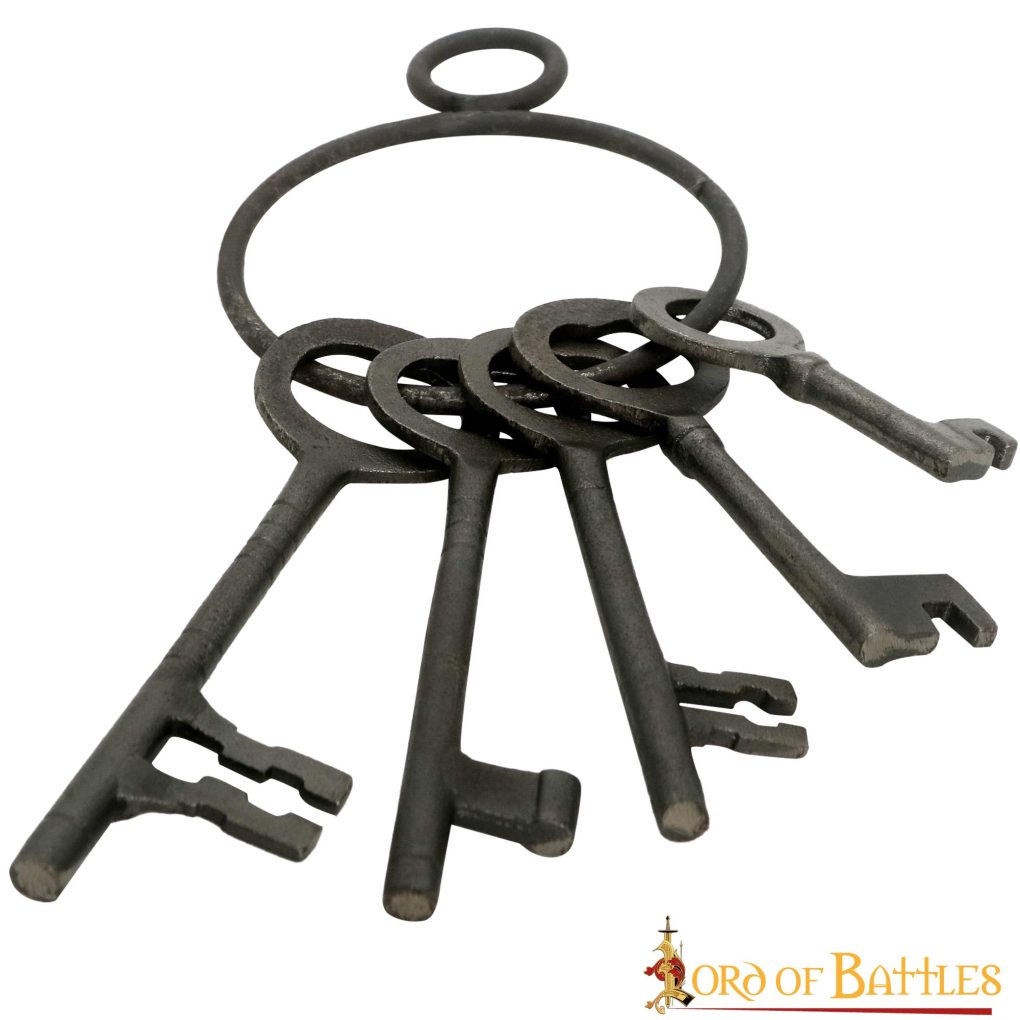 Juego de 5 Llaves Decorativas de Mazmorra Medieval de Hierro Fundido Resistente - Imagen 2