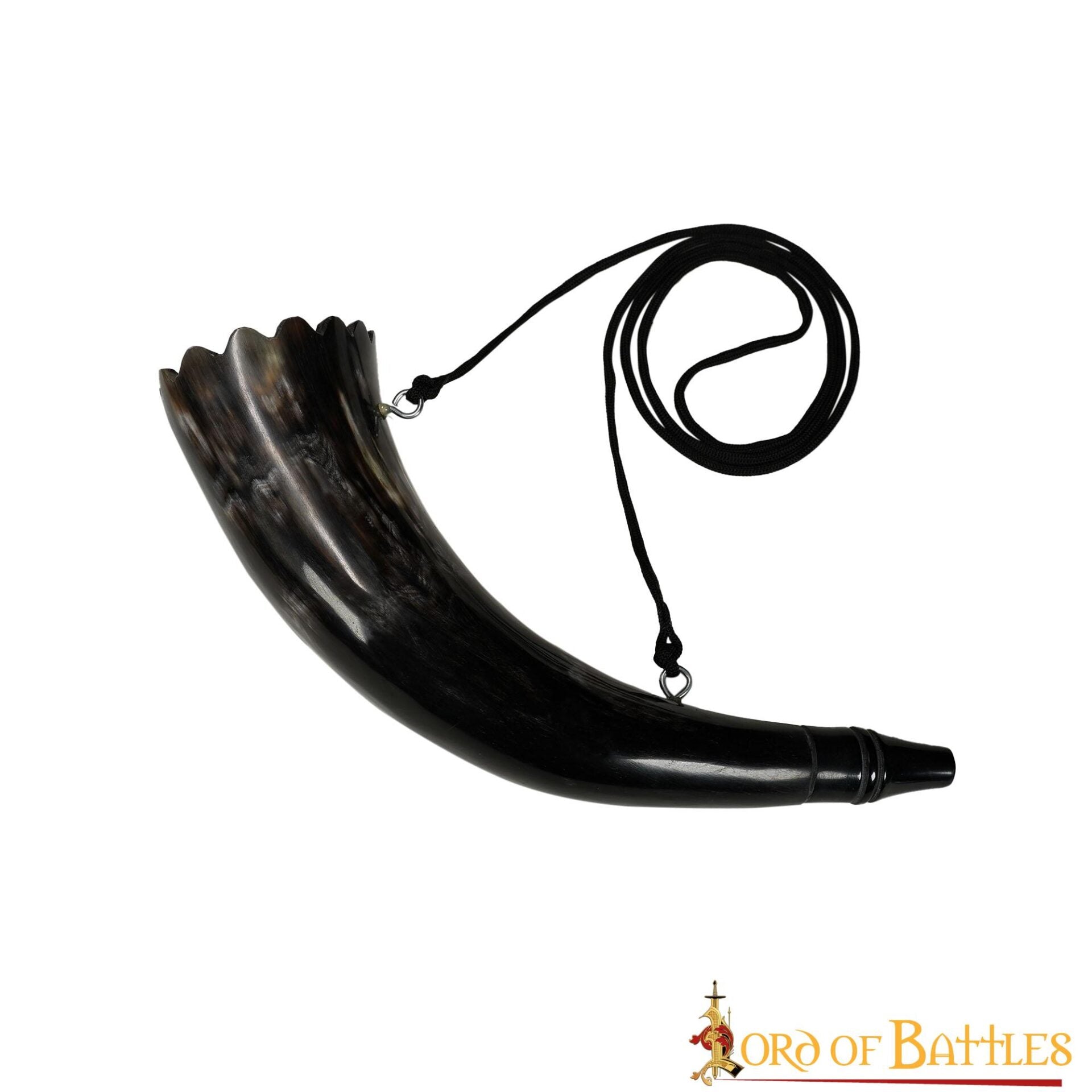 Cuerno Soplador Vikingo Hecho a Mano - Cuerno de Buey Pulido para Caza y Señales con Cuerda de Transporte - Imagen 8