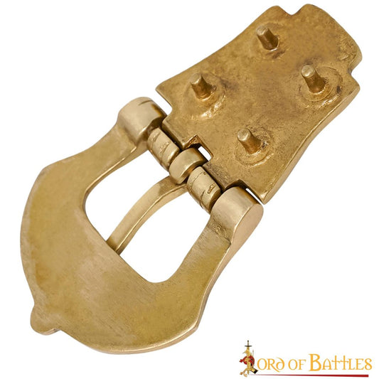 Hebilla de Cinturón Vikinga Diseño Celta Latón Puro Accesorio para Cinturón - Imagen 2