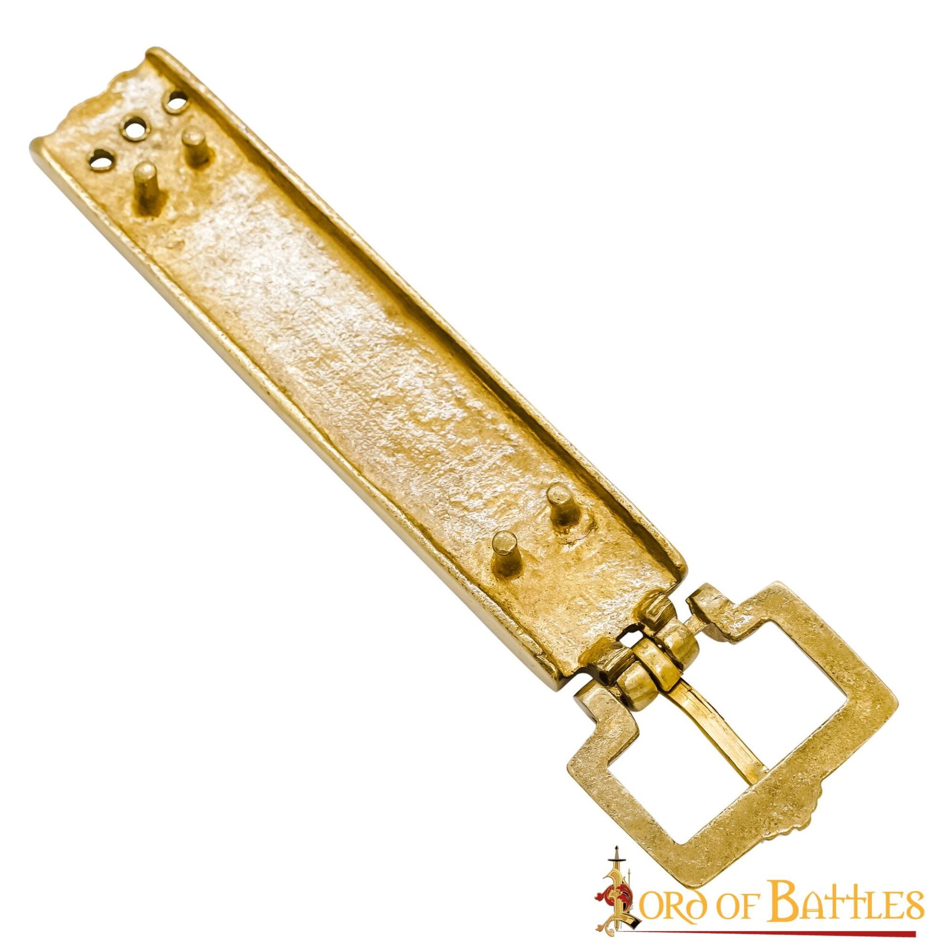 Hebilla de Cinturón Vikinga de Latón Macizo con Forma de Dragón - Diseño Nórdico Grabado - Imagen 9