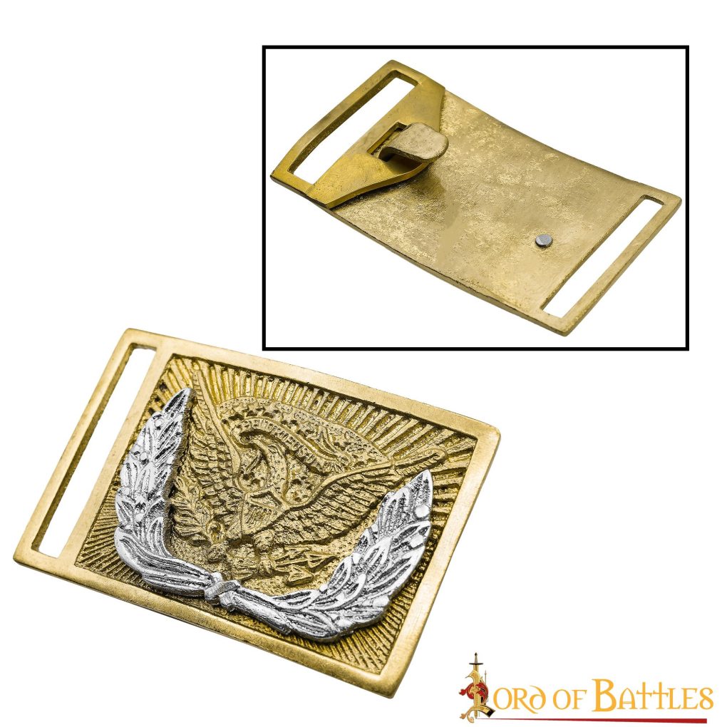Hebilla de Cinturón de Latón Puro de Oficial de la Unión de la Guerra Civil Americana - Imagen 4
