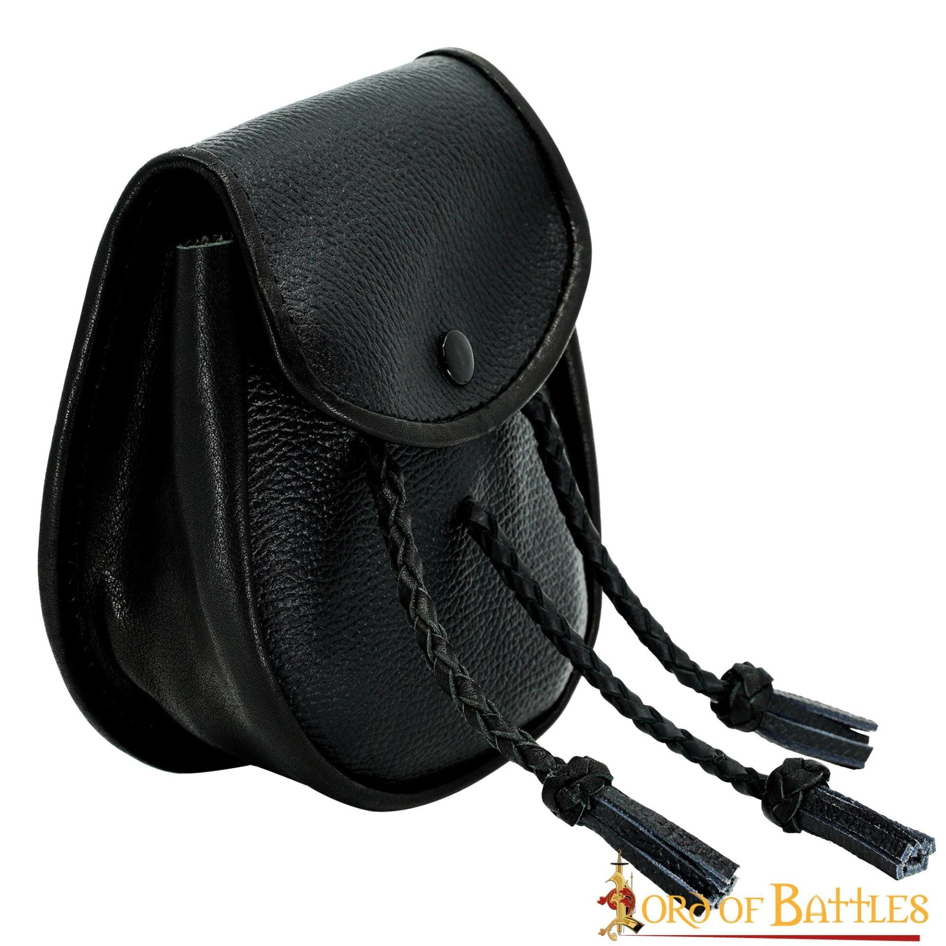 Sporran Medieval con Borlas Trenzadas Hecho a Mano de Cuero Genuino - Imagen 11