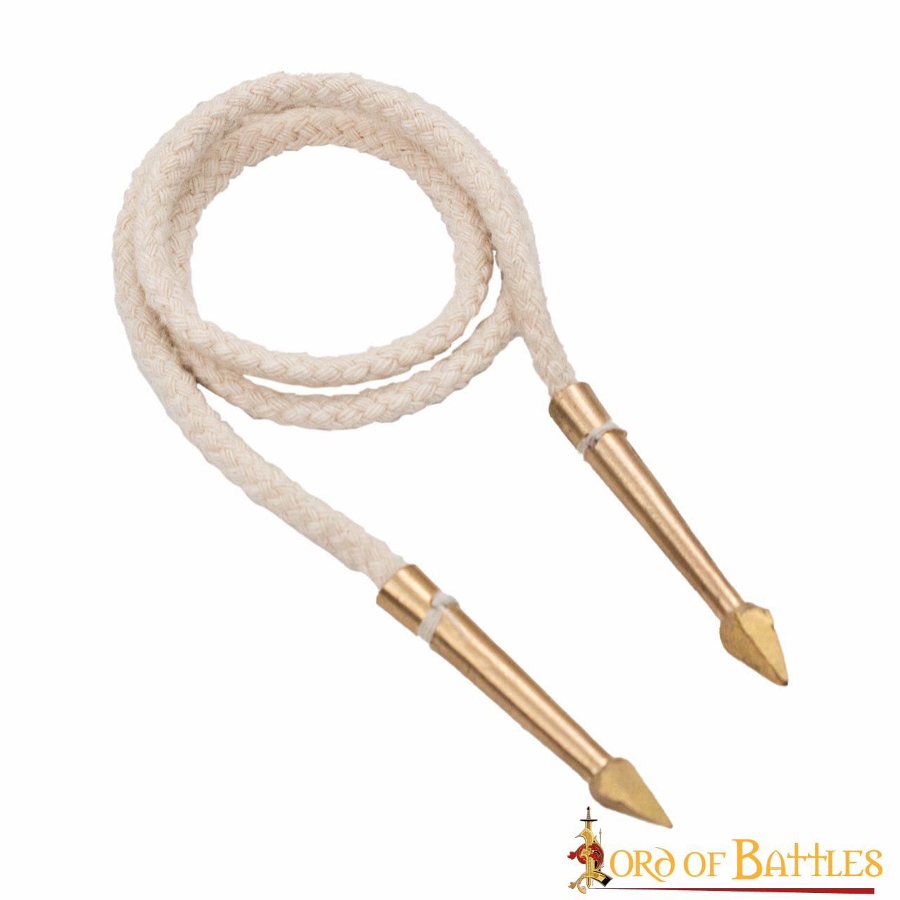 Aiglets Medievales de Latón - Juego de 10 Puntas de Lazo de Tela - Imagen 10