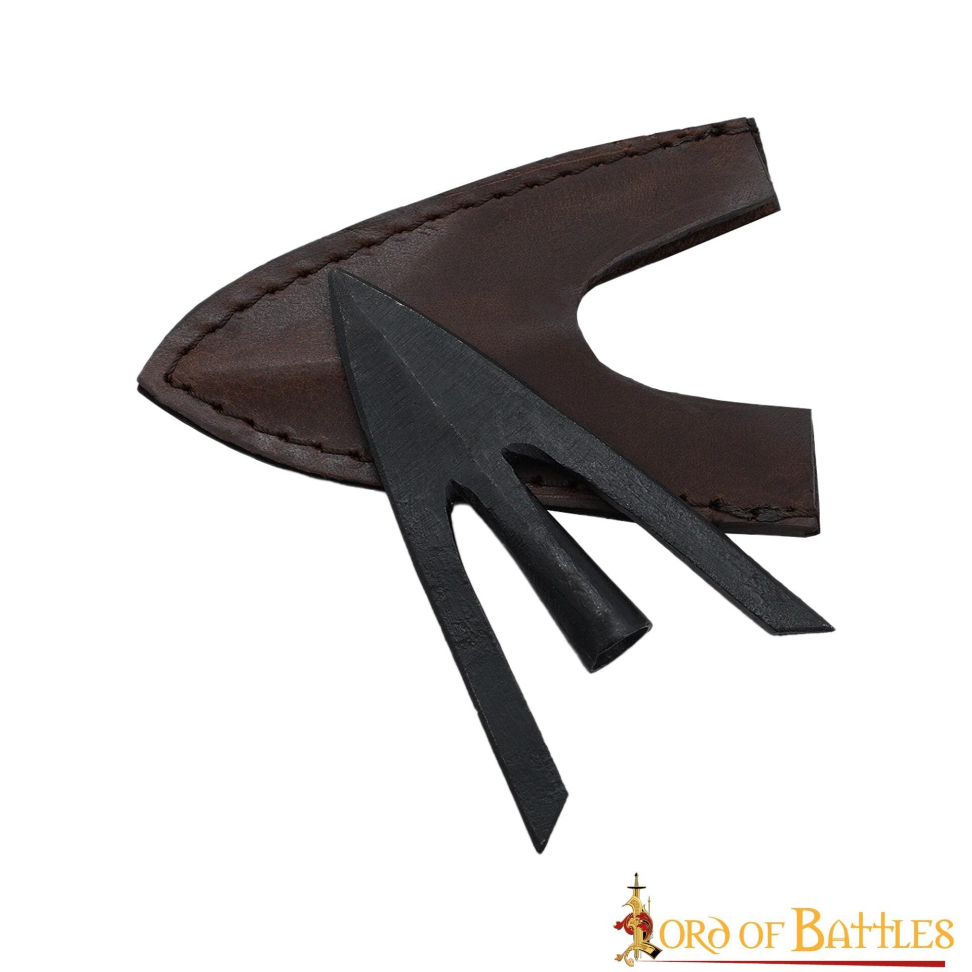 Punta de Flecha Medieval de Caza de Cola de Golondrina con Vaina de Cuero Auténtico - Imagen 7