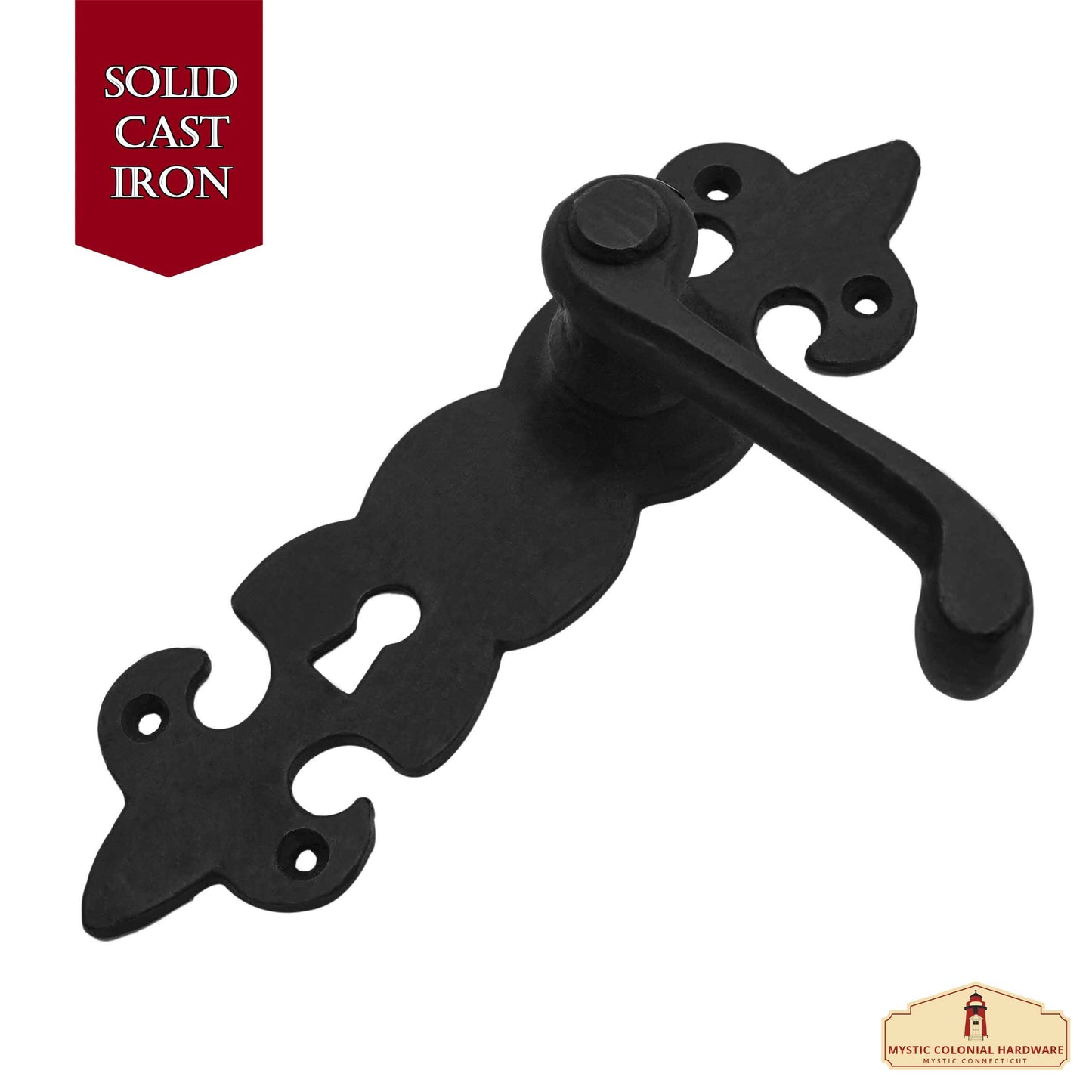 Black Hardware Hierro Grande Juego de Entrada Completo con Juego de Puerta de Palanca Portofino: Tamaño: 7.5" X 2" - Imagen 7