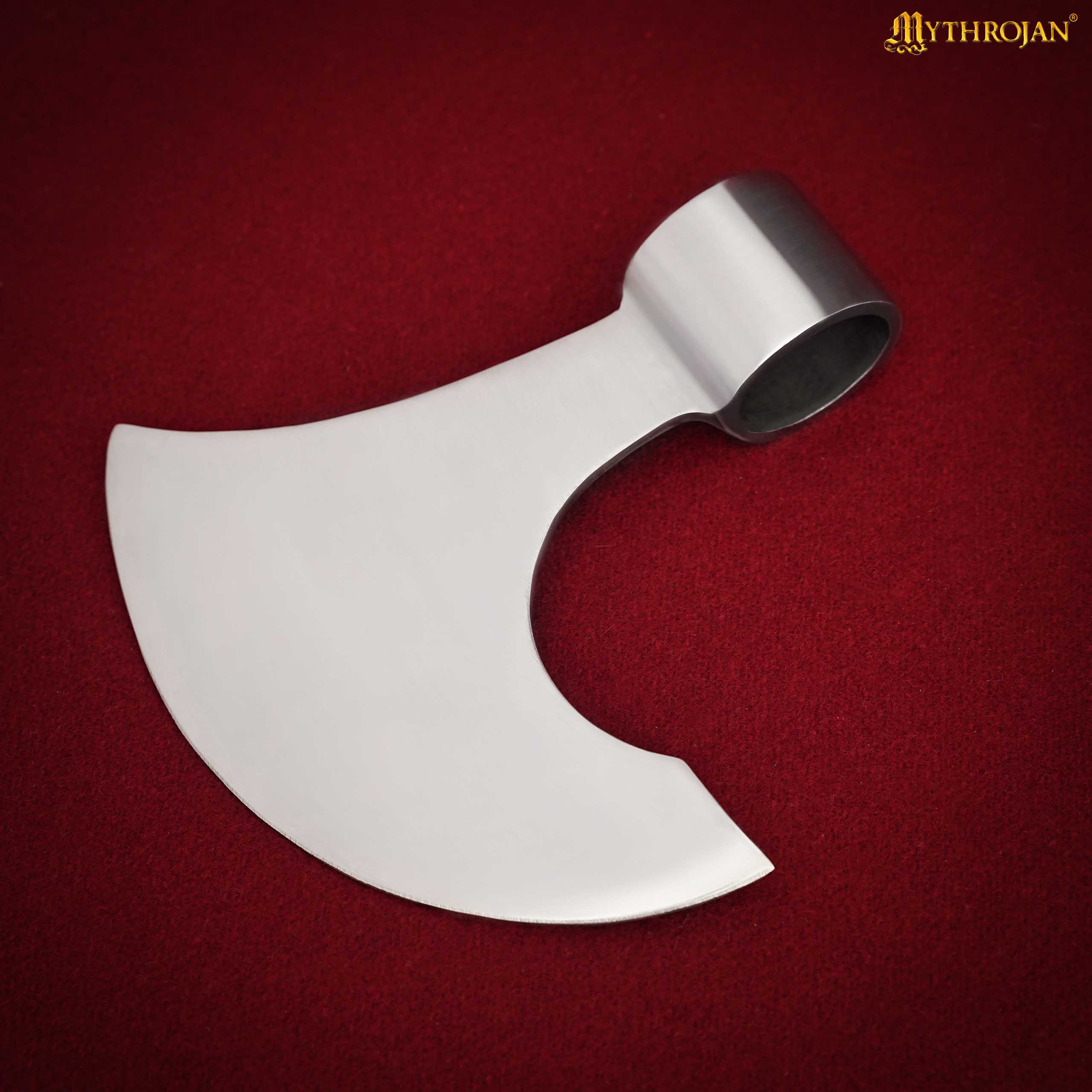 Mythrojan Medieval Vikingo Barbudo Batalla Hacha Cabeza Larp Traje de Acero Arma - Imagen 2