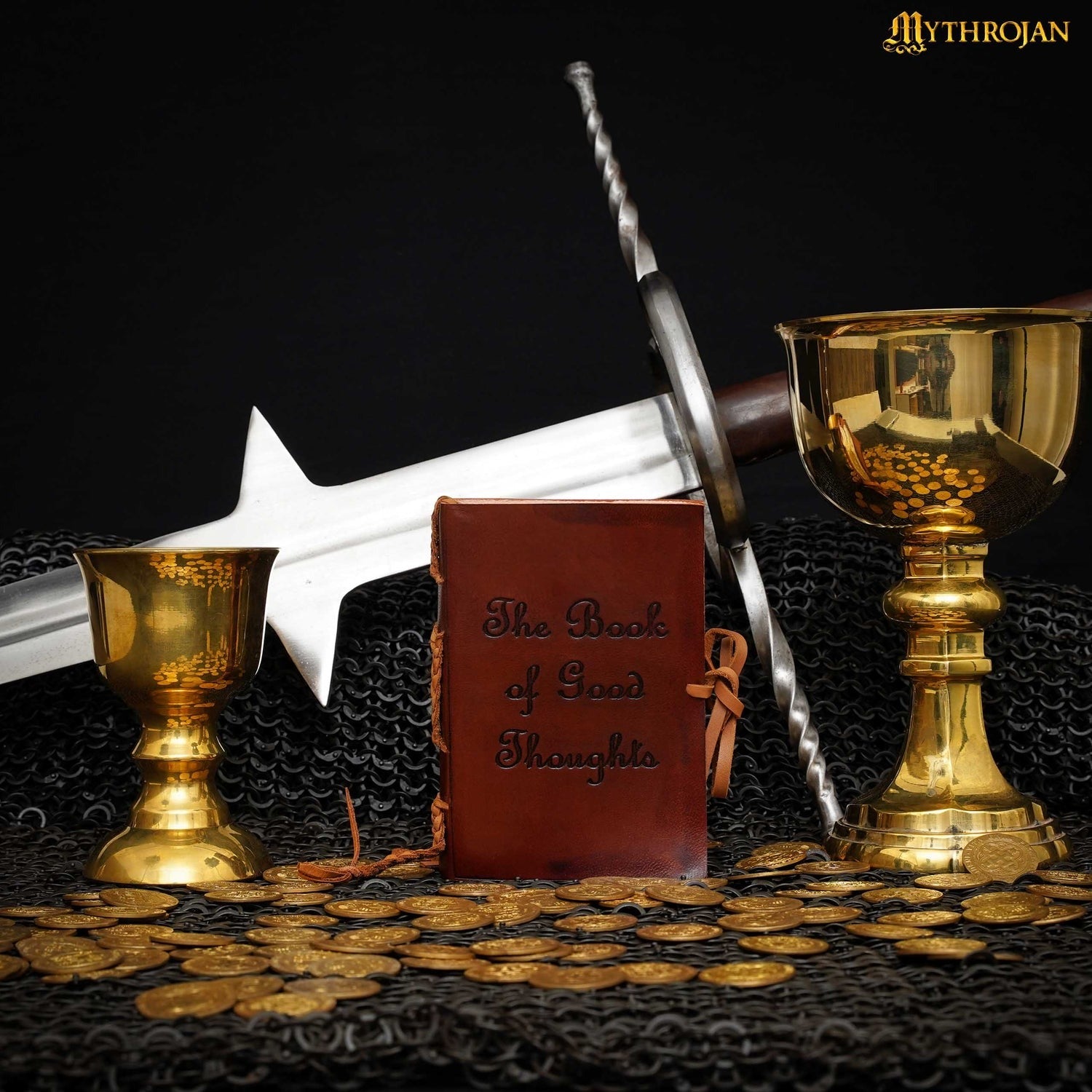 Diario Medieval de Cuero el Libro de los Buenos Pensamientos | Diario Vintage Hecho a Mano para Escribir, Dibujar y Escribir Un Diario - Imagen 9