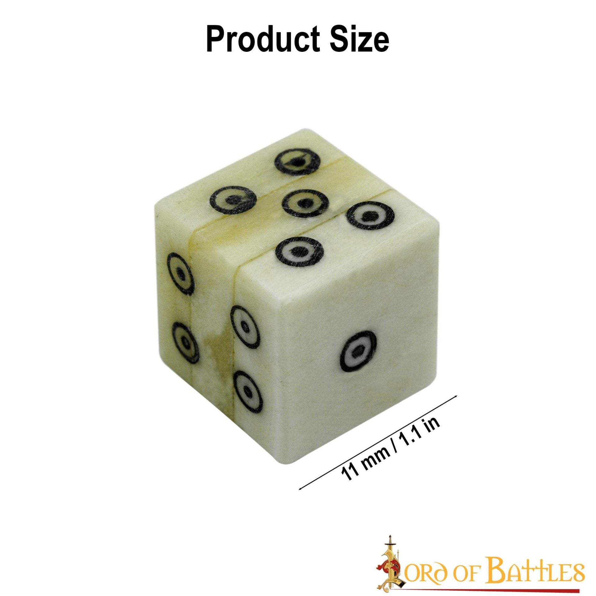 Dados Romanos de Hueso con Teselas - Juego de 6 Dados en Espiral Hechos a Mano (hueso Pulido) - Imagen 11