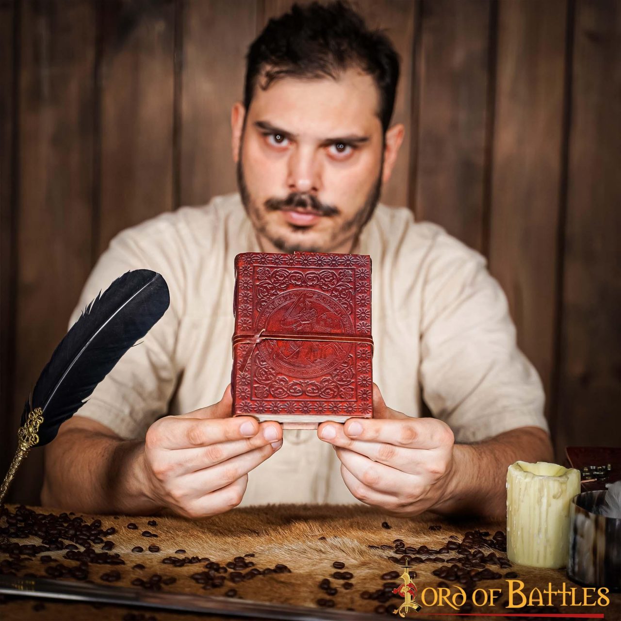 Diario Medieval de Cuero Diario de Cuero Auténtico Hecho a Mano - Imagen 11