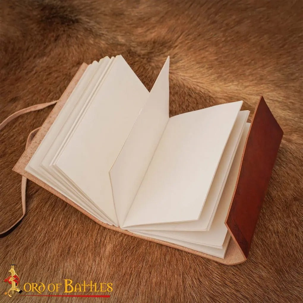 Diario Medieval con Corazón de Alas Celtas Hecho a Mano en Piel Auténtica Diario Notas - Imagen 5