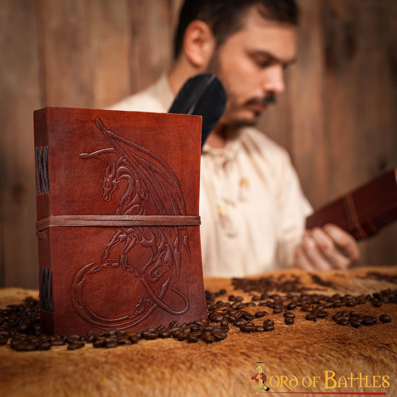 Celtic Dragon Diario de Cuero Diario de Cuero Real - Imagen 8