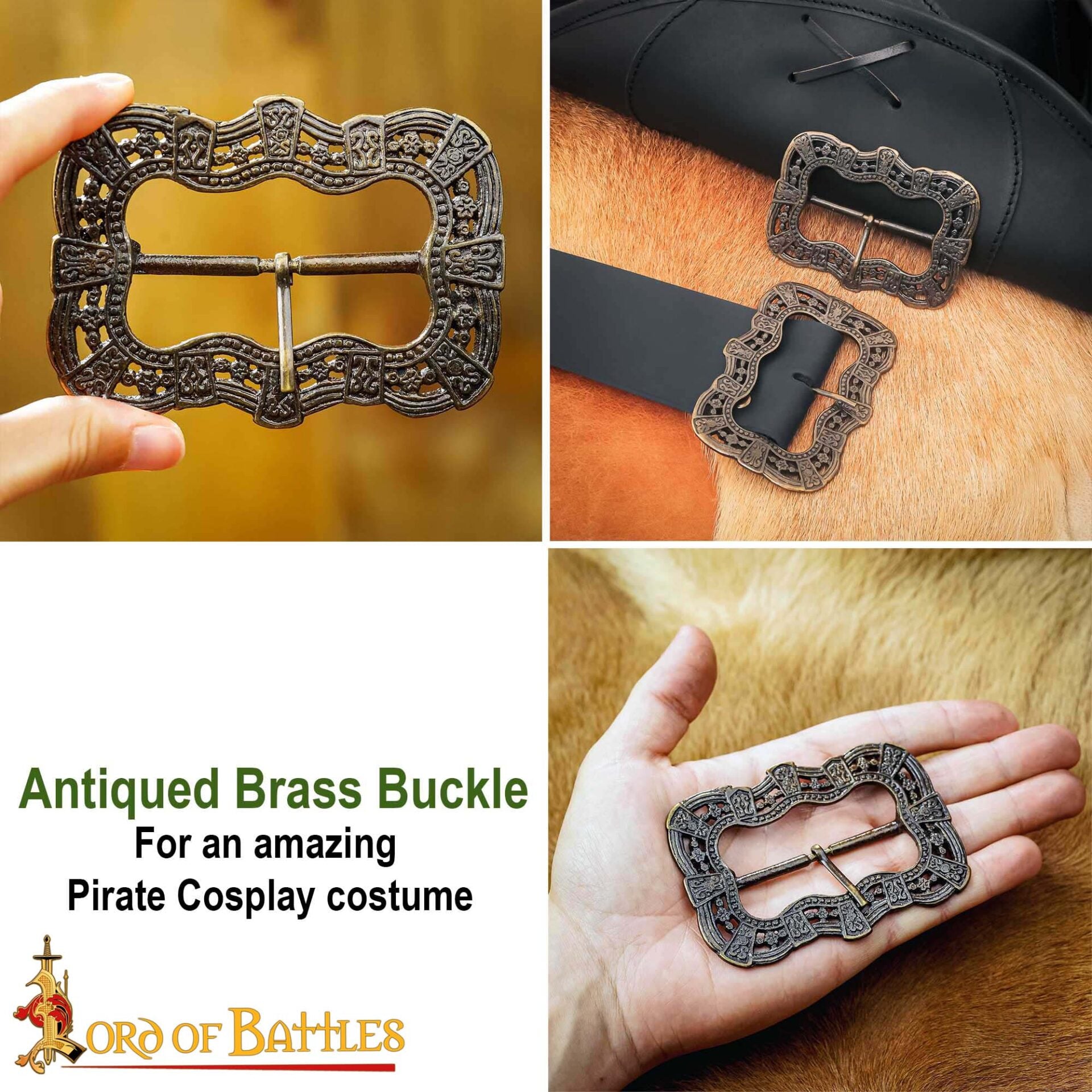 Capitán Jack Sparrow Hebilla de Cinturón para Cosplay de Piratas - Imagen 8