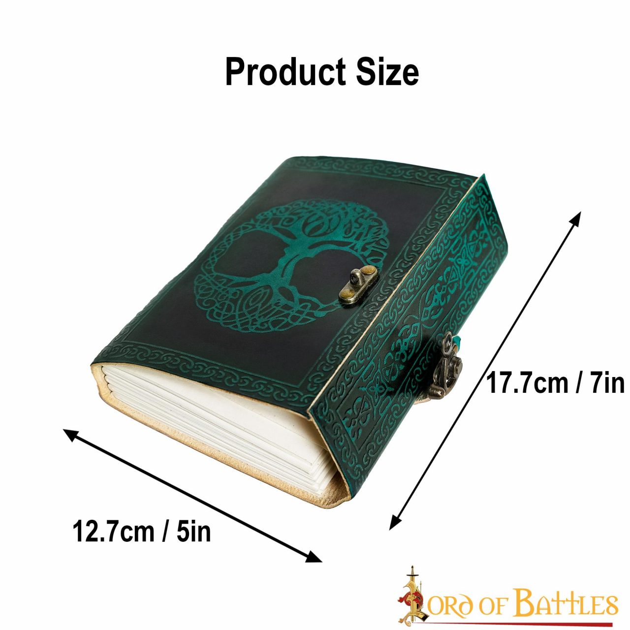 Diario Medieval Árbol de la Vida Diario de Piel Auténtica Hecho a Mano - Imagen 3