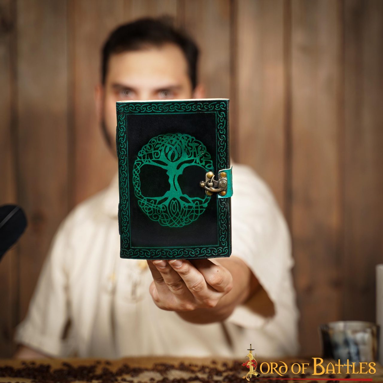 Diario Medieval Árbol de la Vida Diario de Piel Auténtica Hecho a Mano - Imagen 7