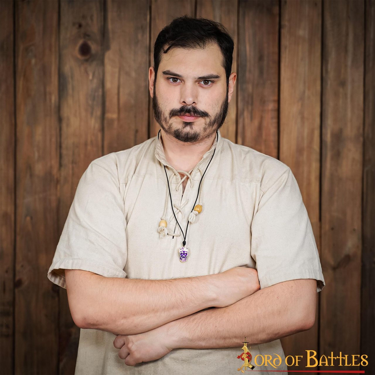 Colgante de Calavera de Hueso de Buey Pulido con Cordón de Cuero Auténtico - Amuleto Medieval Tallado a Mano - Imagen 2