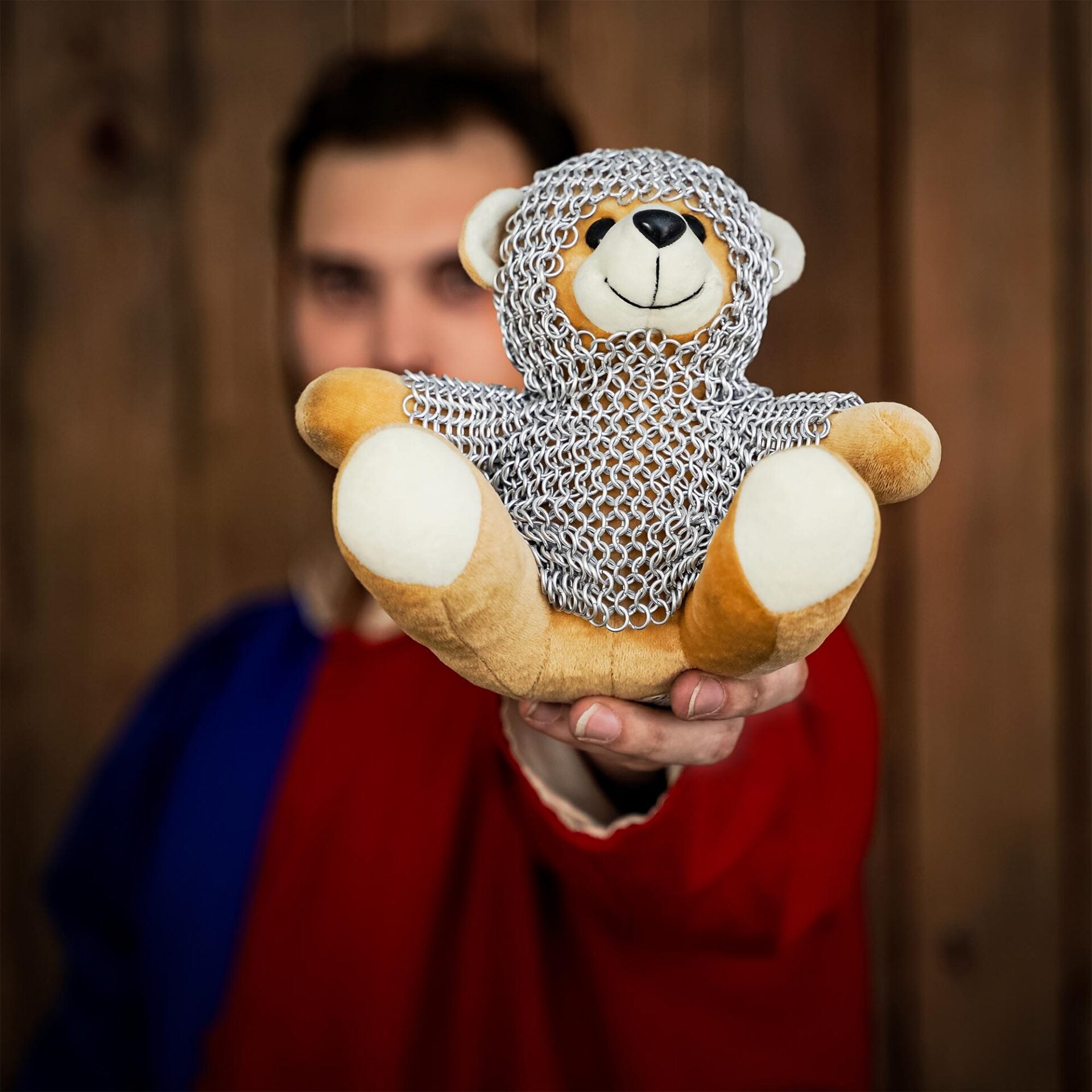 Osito Caballero con Cota de Malla - Oso Guerrero con Cota de Malla de Aluminio Anodizado de 6 Mm 17g - Imagen 13