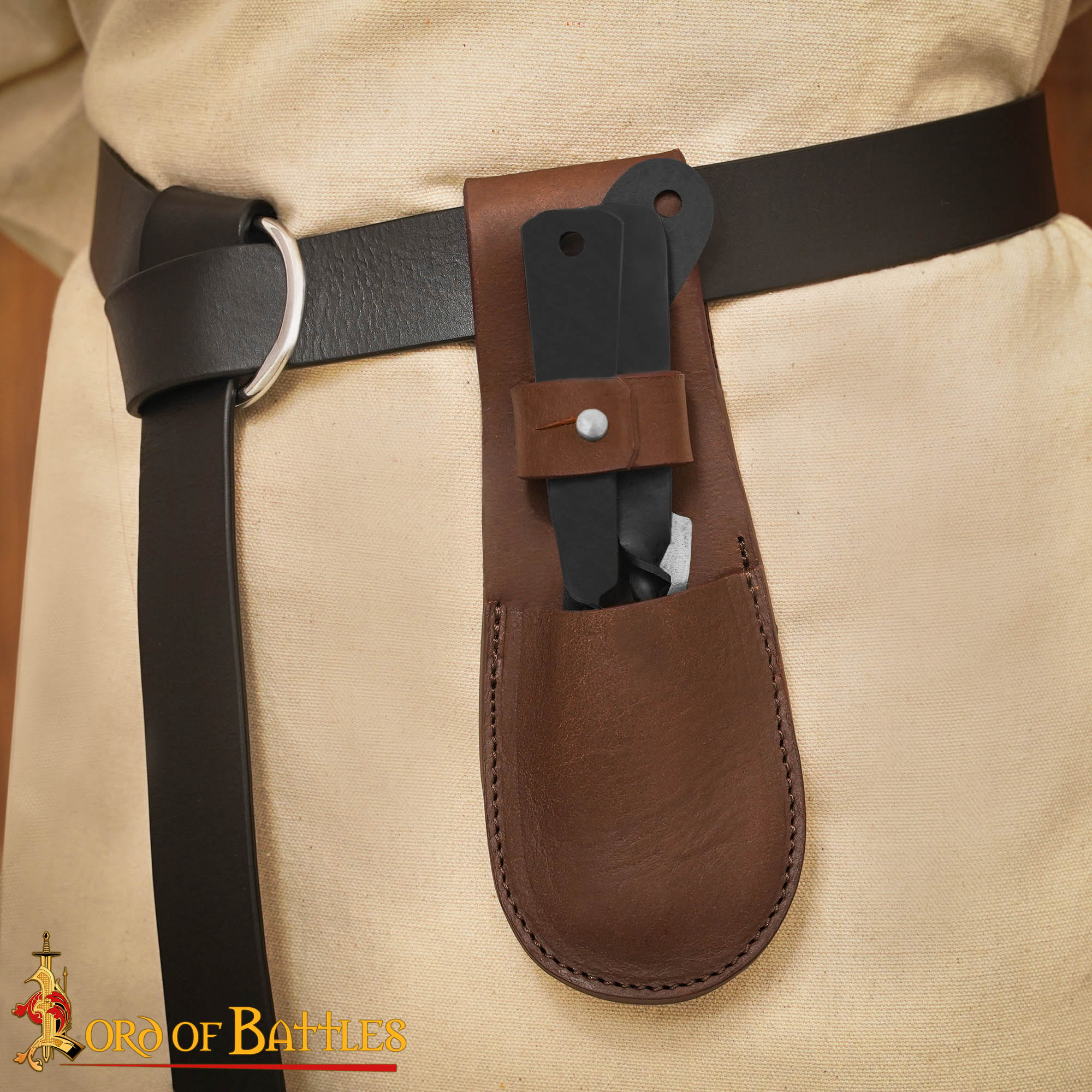 Juego de Cubiertos Viking Rústico - Acero Inoxidable con Funda de Cuero - Imagen 12